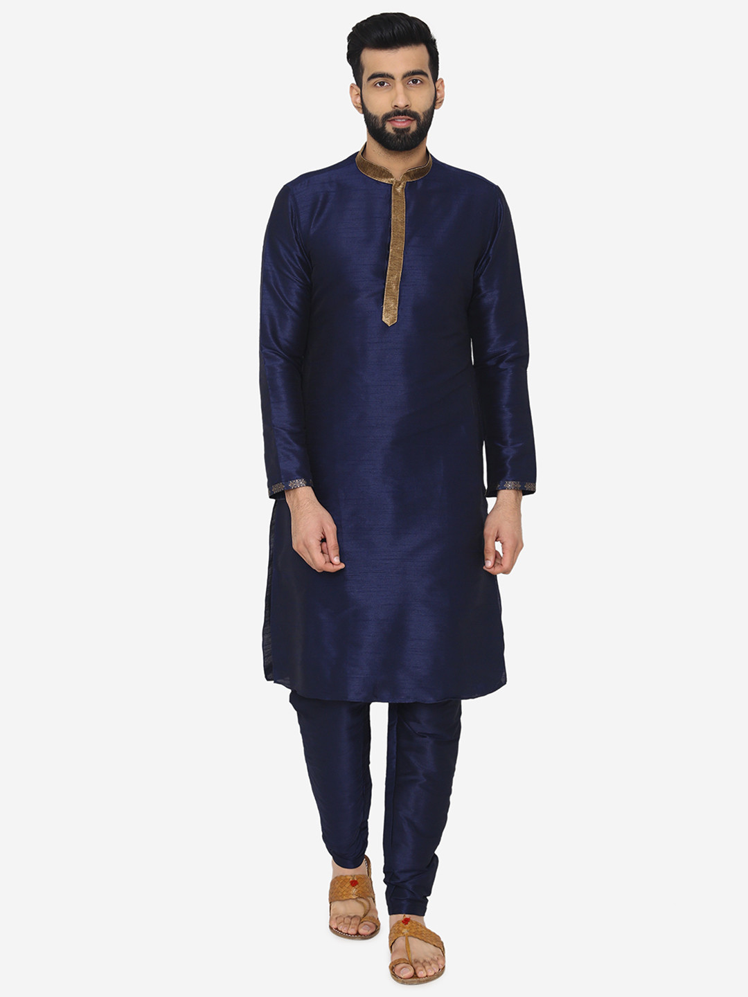 Manyavar Men Blue Self Design Kurta with Churidar & Nehru Jacket
Manyavar Men Blue Self Design Kurta with Churidar & Nehru Jacket