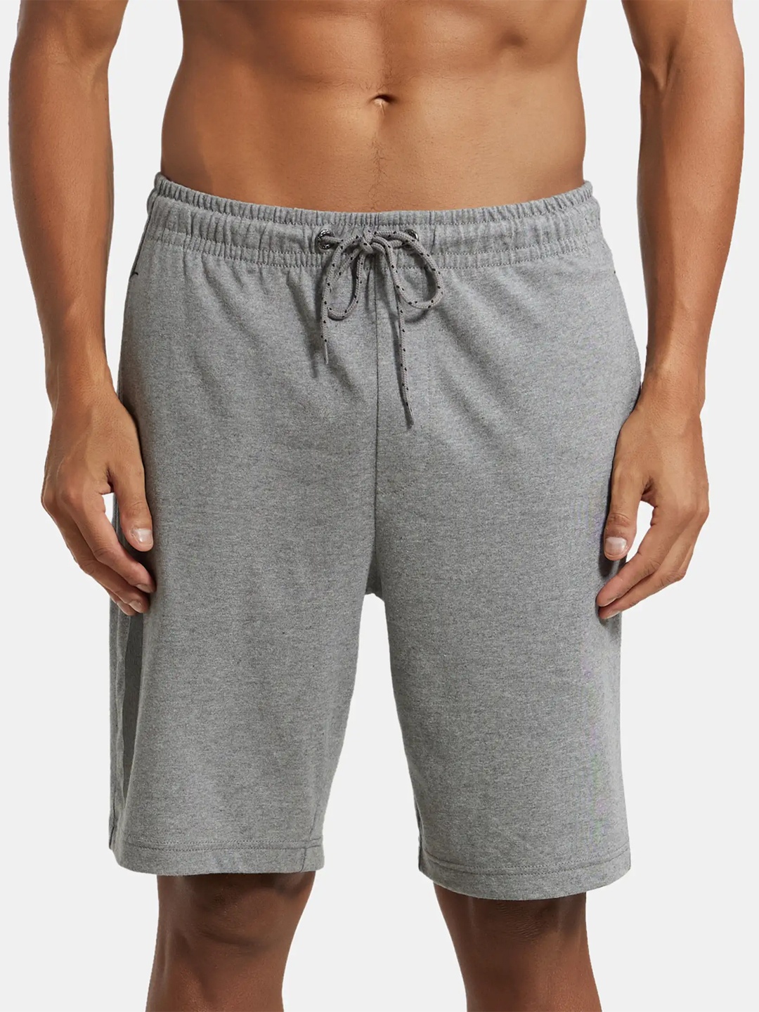 Jockey Men Pure Cotton Shorts, Grey