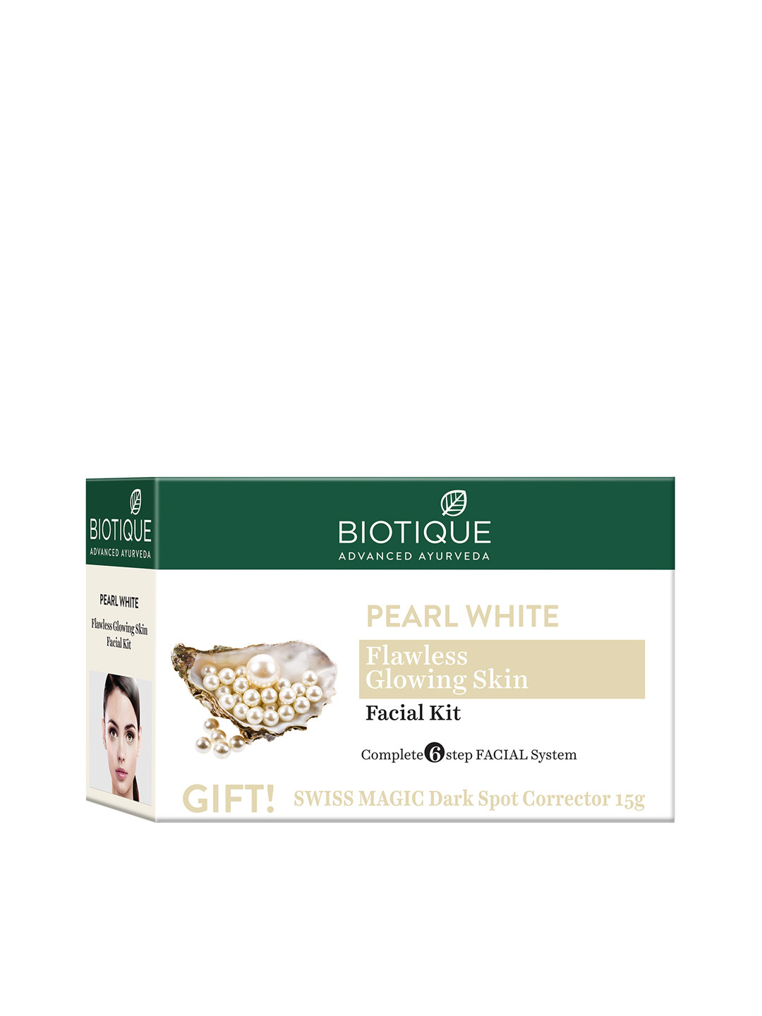 Biotique Bio Pearl White Facial Kit with Swiss Magic Dark Spot Corrector, Silver
Biotique Bio Pearl White Facial Kit with Swiss Magic Dark Spot Corrector, Silver