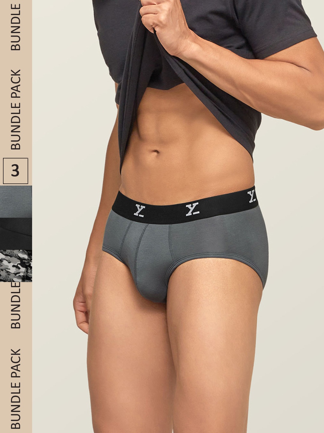 XYXX Men IntelliSoft Antimicrobial Micro Modal Pack of 3 Shuffle Briefs XYBRF3PCKN277S, Black
XYXX Men IntelliSoft Antimicrobial Micro Modal Pack of 3 Shuffle Briefs XYBRF3PCKN277S, Black