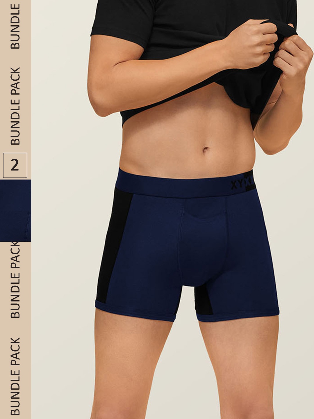 XYXX Men IntelliSoft Antimicrobial Micro Modal Pack of 2 Dualist Trunks XYTRNK2PCKN173, Navy blue
XYXX Men IntelliSoft Antimicrobial Micro Modal Pack of 2 Dualist Trunks XYTRNK2PCKN173, Navy blue