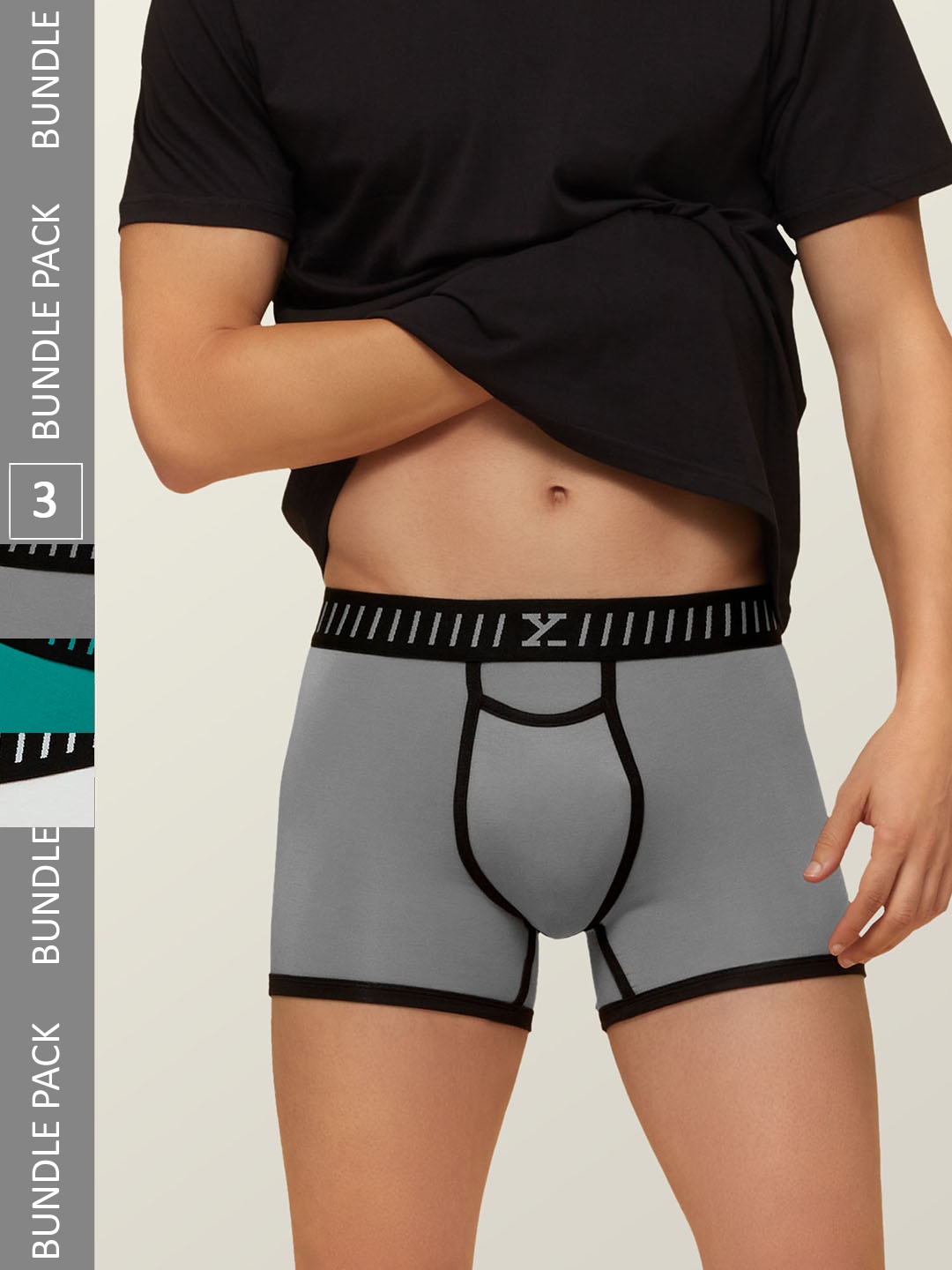 XYXX Men IntelliSoft Antimicrobial Micro Modal Pack of 3 Vibe Trunks XYTRNK3PCKN308, White
XYXX Men IntelliSoft Antimicrobial Micro Modal Pack of 3 Vibe Trunks XYTRNK3PCKN308, White