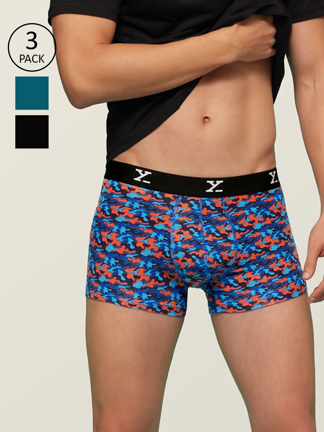 XYXX Men IntelliSoft Antimicrobial Micro Modal Pack of 3 Shuffle Trunks XYTRNK3PCKN326, Blue
XYXX Men IntelliSoft Antimicrobial Micro Modal Pack of 3 Shuffle Trunks XYTRNK3PCKN326, Blue