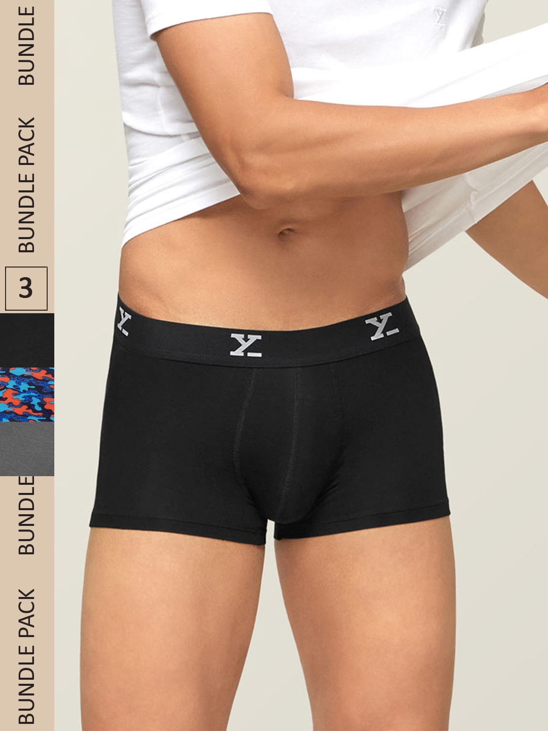 XYXX Men IntelliSoft Antimicrobial Micro Modal Pack of 3 Shuffle Trunks XYTRNK3PCKN325, Blue
XYXX Men IntelliSoft Antimicrobial Micro Modal Pack of 3 Shuffle Trunks XYTRNK3PCKN325, Blue