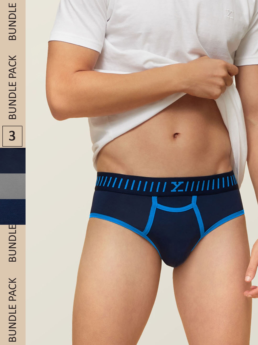 XYXX Men IntelliSoft Antimicrobial Micro Modal Pack of 7 Vibe Briefs XYBRF7PCKN07, Navy blue
XYXX Men IntelliSoft Antimicrobial Micro Modal Pack of 7 Vibe Briefs XYBRF7PCKN07, Navy blue