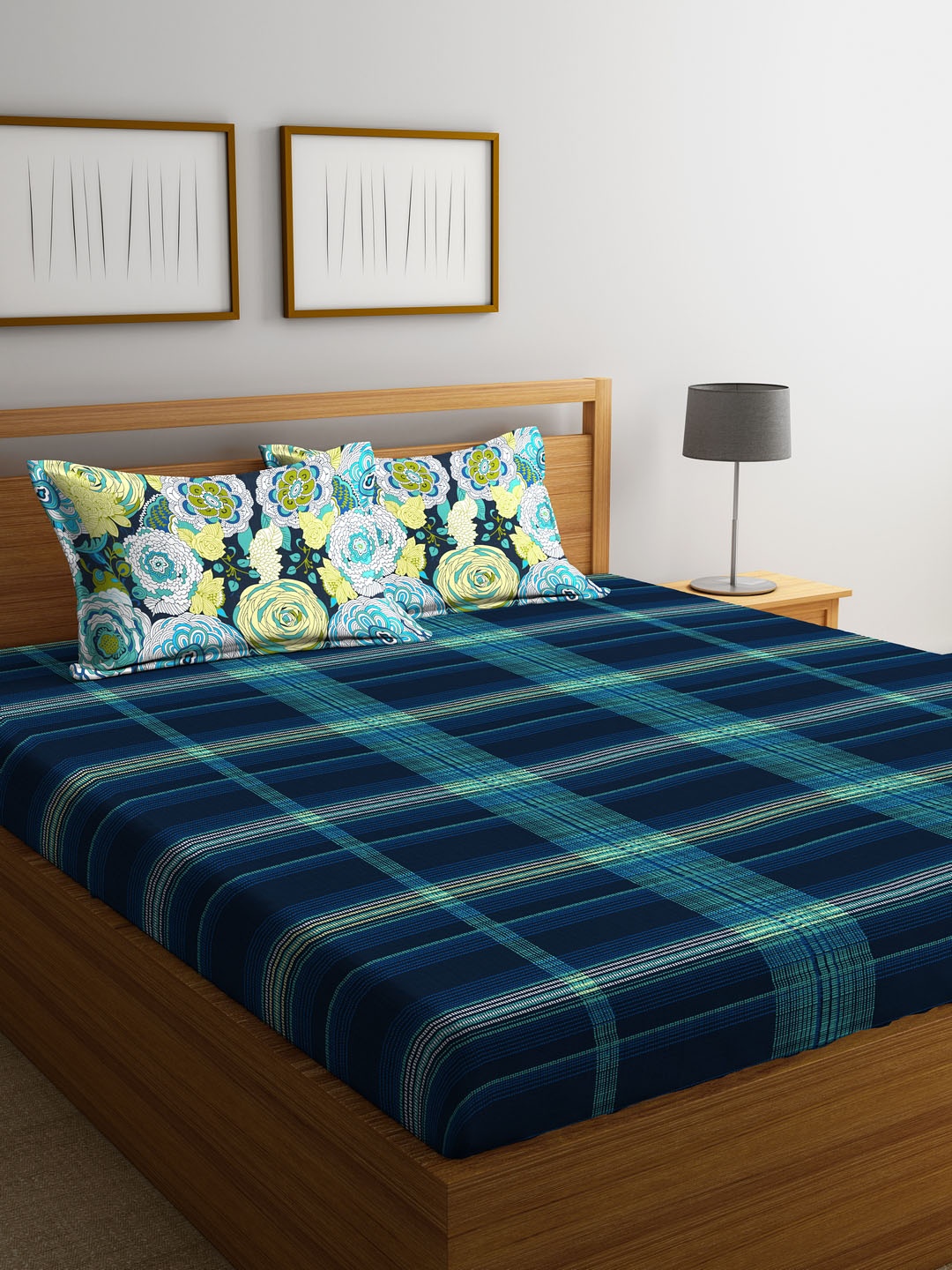 Portico New York Blue Striped Flat 144 TC Cotton 1 Queen Bedsheet with 2 Pillow Covers
Portico New York Blue Striped Flat 144 TC Cotton 1 Queen Bedsheet with 2 Pillow Covers