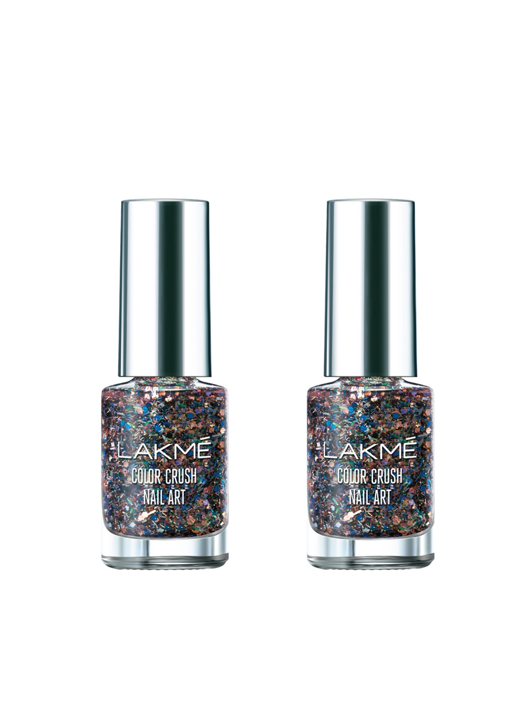 Lakme Pack of 2 G12 Color Crush Nail Art 6 ml each, Multi
