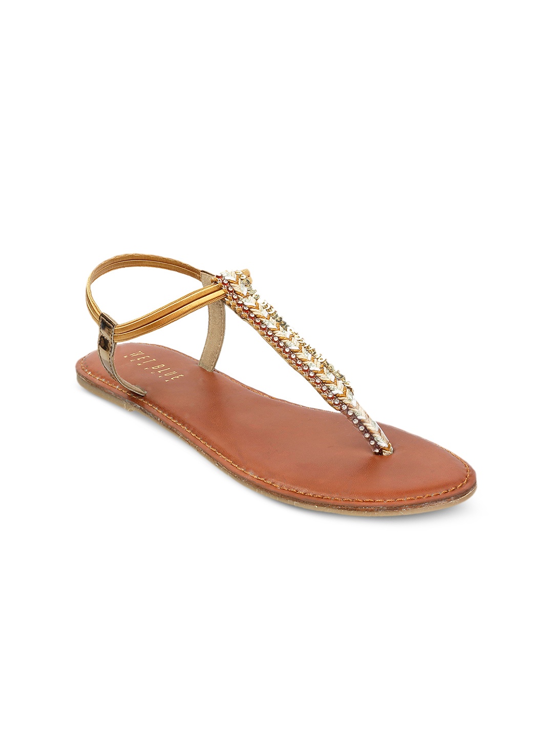 Wet Blue Women Brown Solid Open Toe Flats