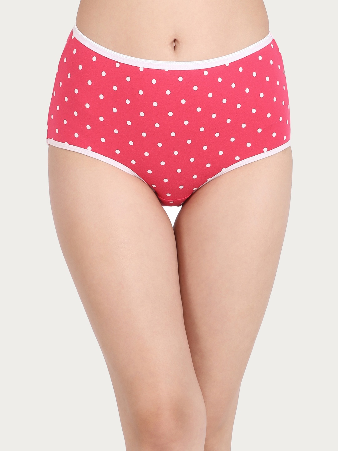 Clovia Women Pink & White Printed Hipster Briefs PN2761P14XL