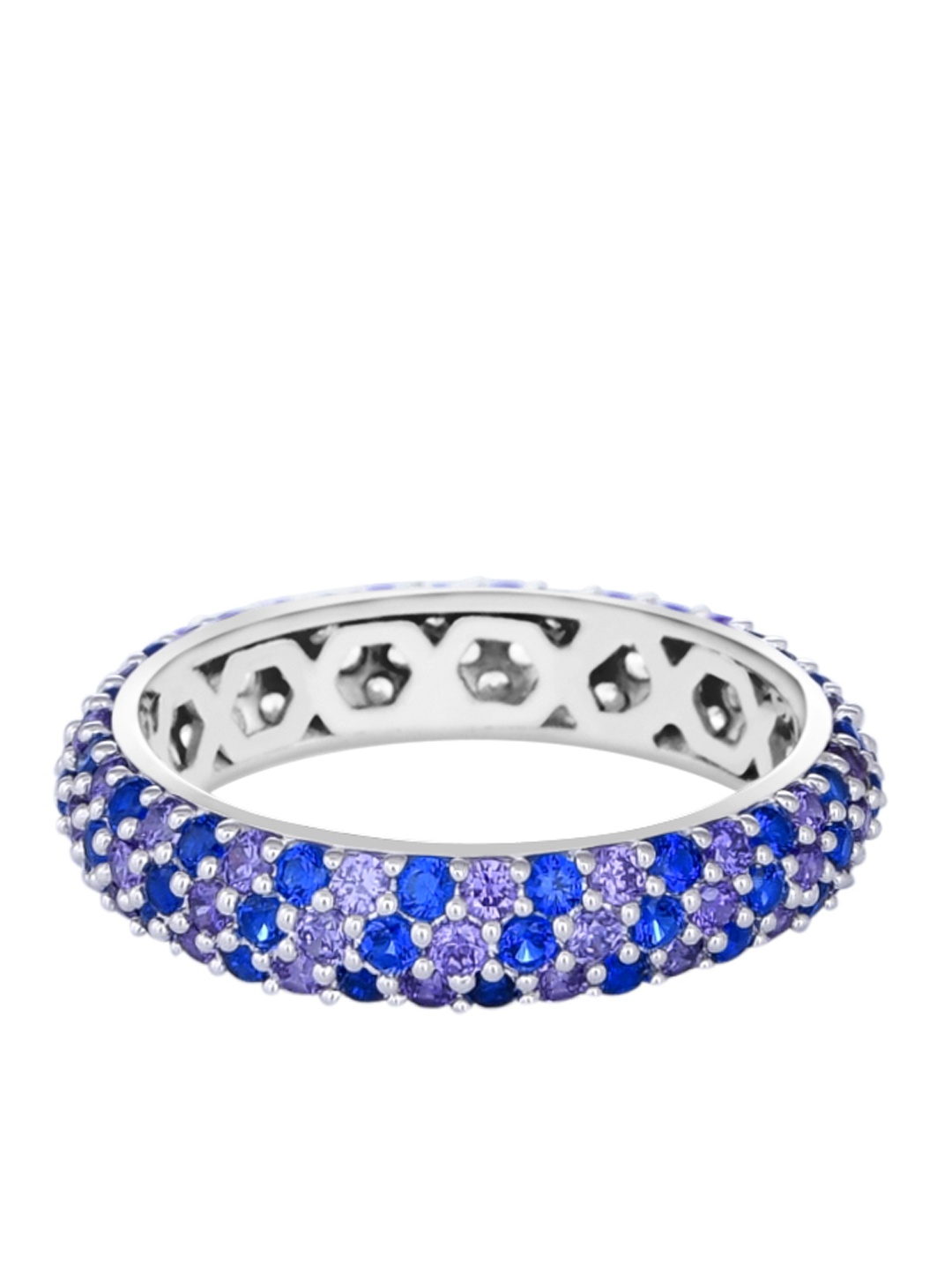 TALISMAN Women Rhodium-Plated Silver Toned & Blue Cubic Zirconia-Studded Handcrafted Ring
TALISMAN Women Rhodium-Plated Silver Toned & Blue Cubic Zirconia-Studded Handcrafted Ring