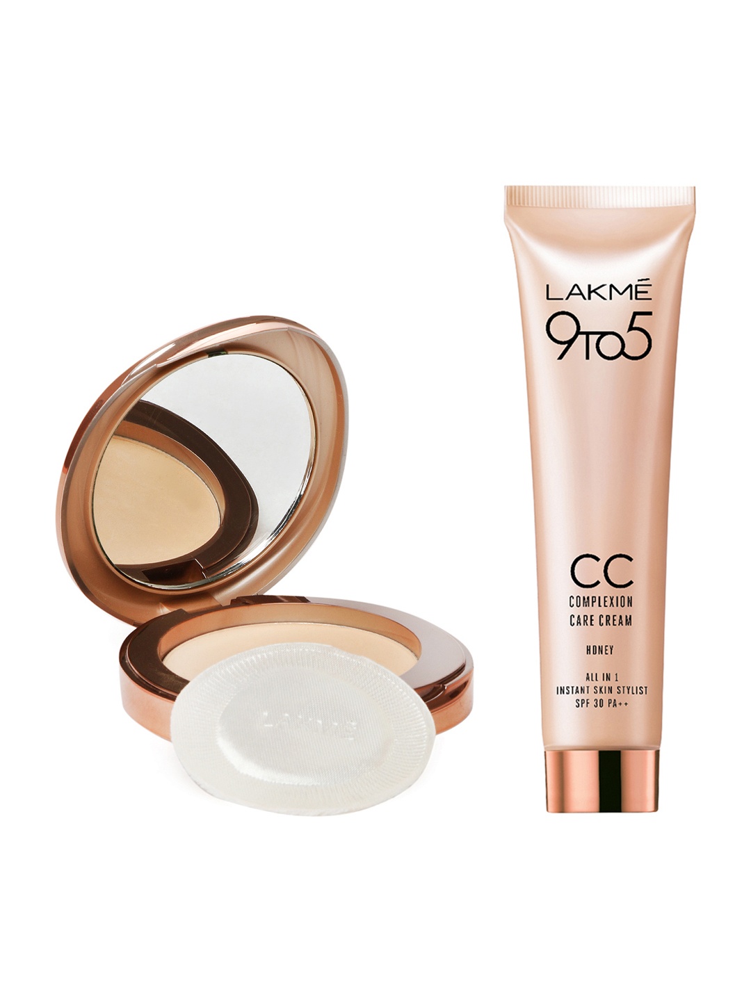 Lakme Apricot 9to5 Flawless Matte Complexion Compact & Honey Complexion Care Cream, Beige
Lakme Apricot 9to5 Flawless Matte Complexion Compact & Honey Complexion Care Cream, Beige