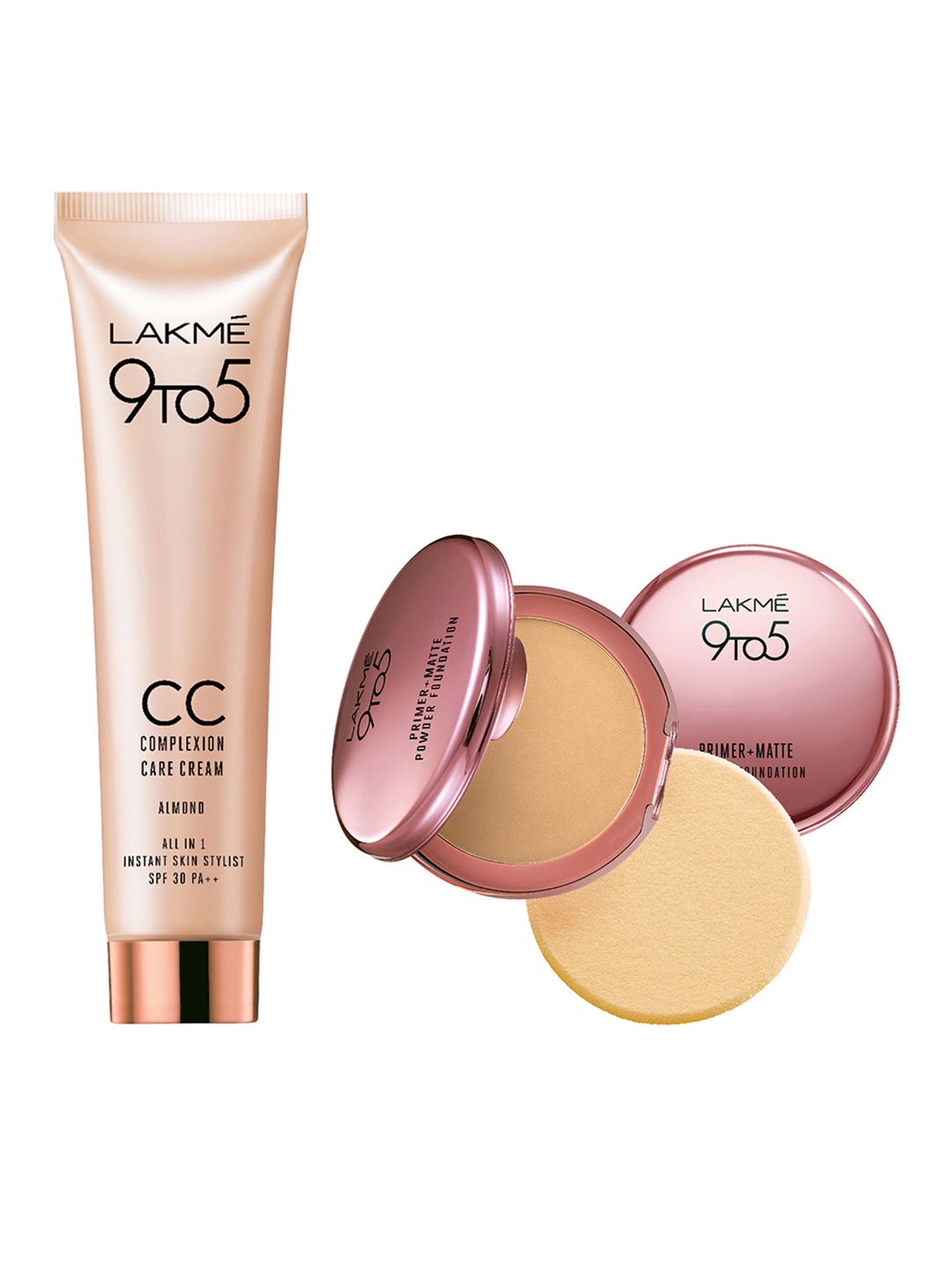 Lakme Primer+Matte Ivory Powder Foundation Compact & Almond Complexion Care Cream, Beige
Lakme Primer+Matte Ivory Powder Foundation Compact & Almond Complexion Care Cream, Beige