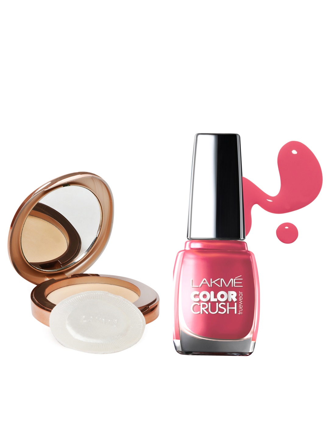 Lakme Set of Matte Complexion Apricot Compact & Truewear Color Crush Nail Polish 21, Peach
Lakme Set of Matte Complexion Apricot Compact & Truewear Color Crush Nail Polish 21, Peach