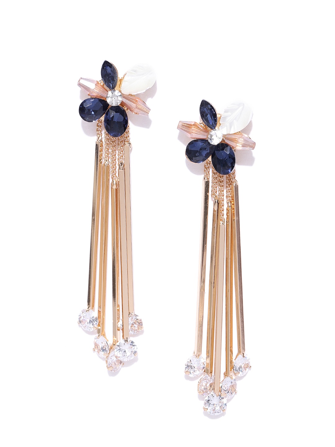 Jewels Galaxy Navy Blue Gold-Plated Stone-Studded Handcrafted Contemporary Drop Earrings
Jewels Galaxy Navy Blue Gold-Plated Stone-Studded Handcrafted Contemporary Drop Earrings
