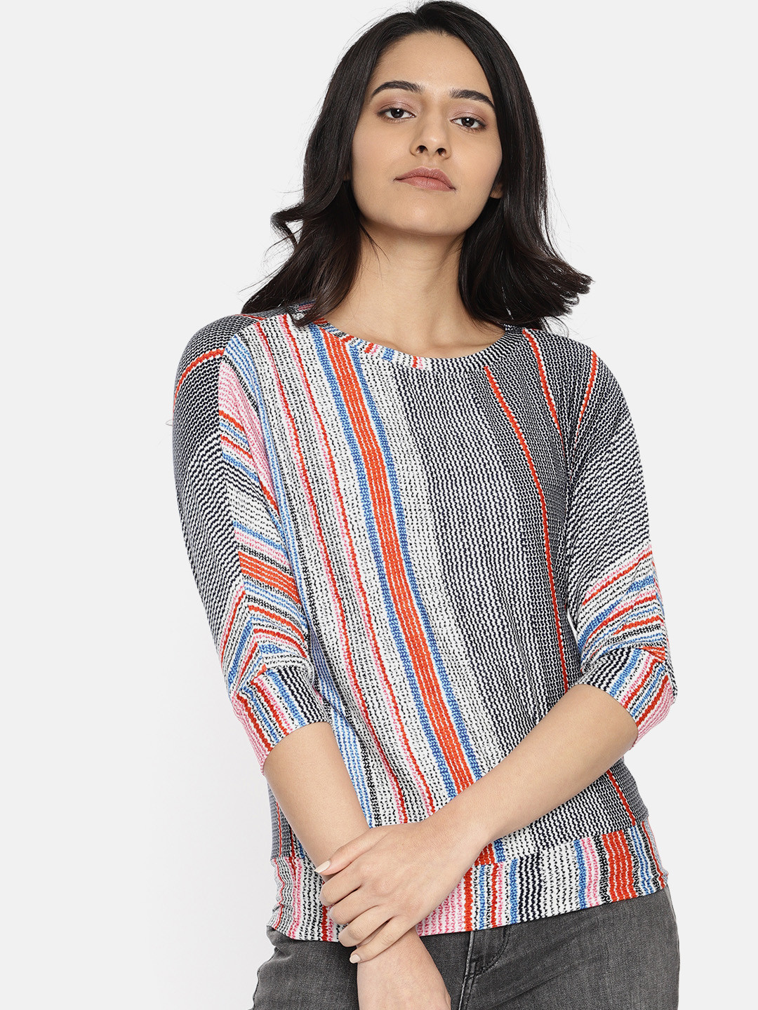 AND Women Multicoloured Striped Top, Multi
AND Women Multicoloured Striped Top, Multi