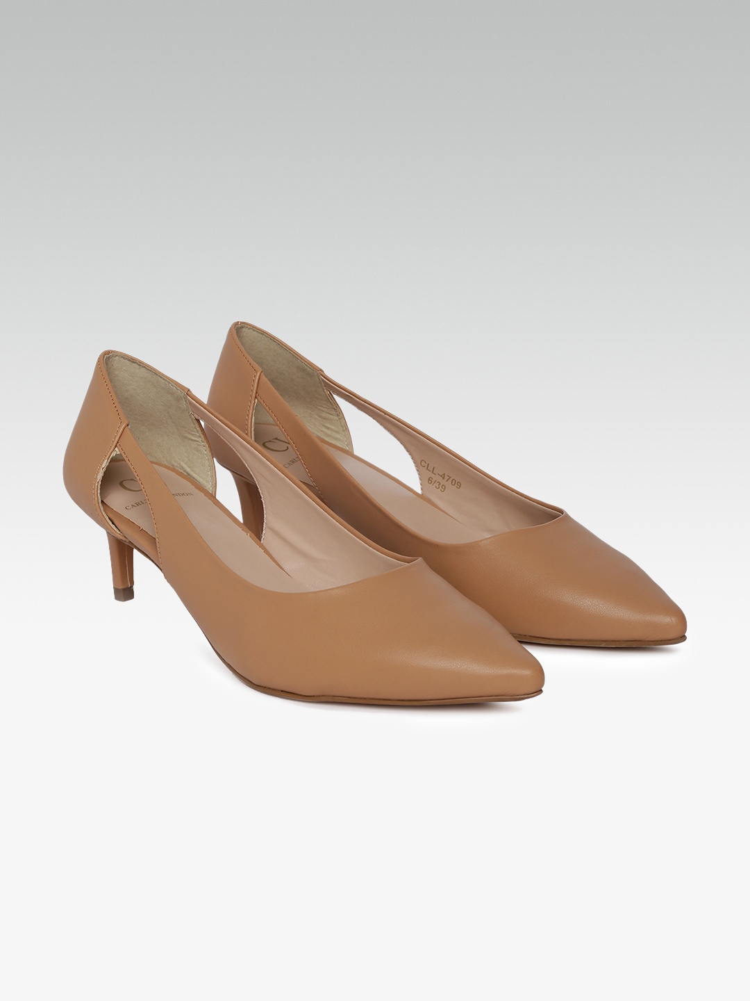 Carlton London Women Beige Solid Pumps