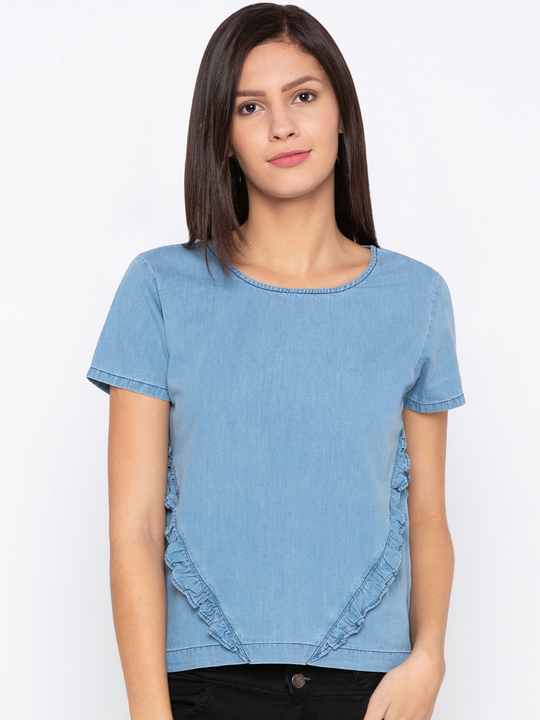 Globus Women Blue Solid Top