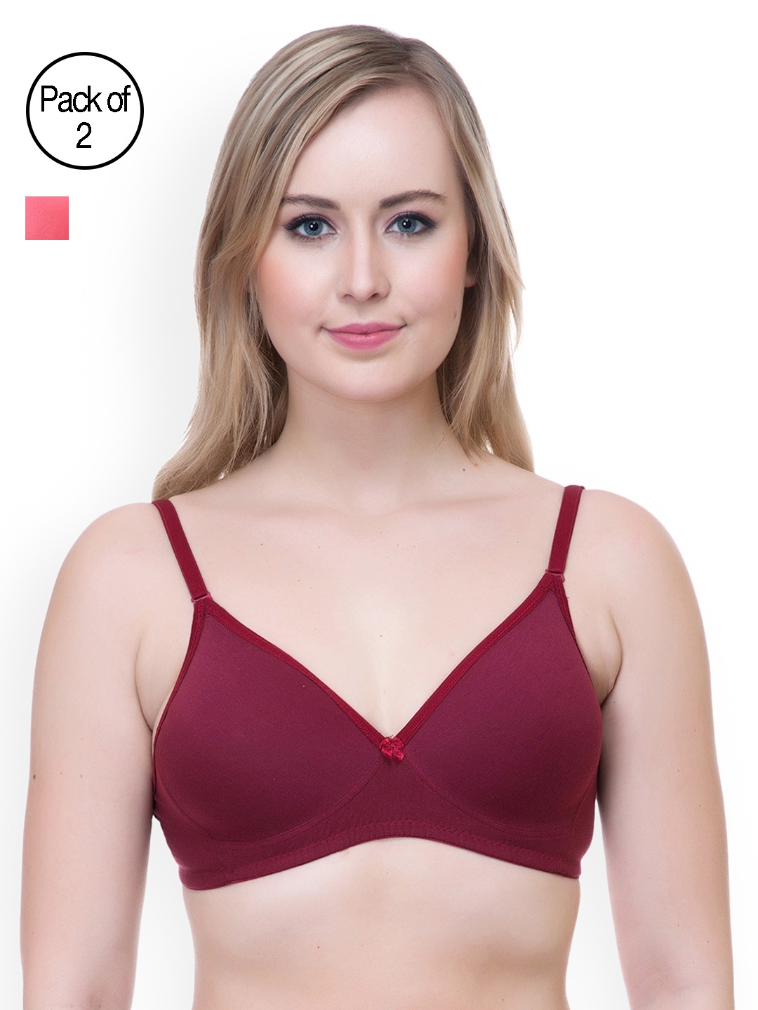 Lady Lyka Women Pack of 2 Maroon & Peach-Coloured T-shirt Bras BREEZE-MRN-MISTIQUE-PLM
Lady Lyka Women Pack of 2 Maroon & Peach-Coloured T-shirt Bras BREEZE-MRN-MISTIQUE-PLM