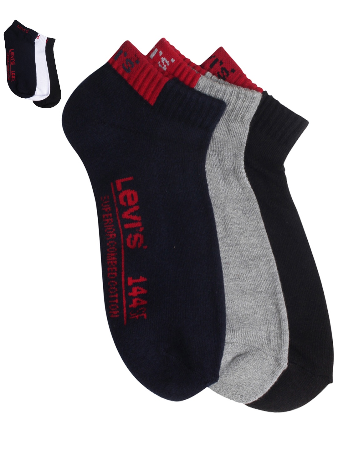 Levi's Men's Pack of 6 Pairs Assorted Socks