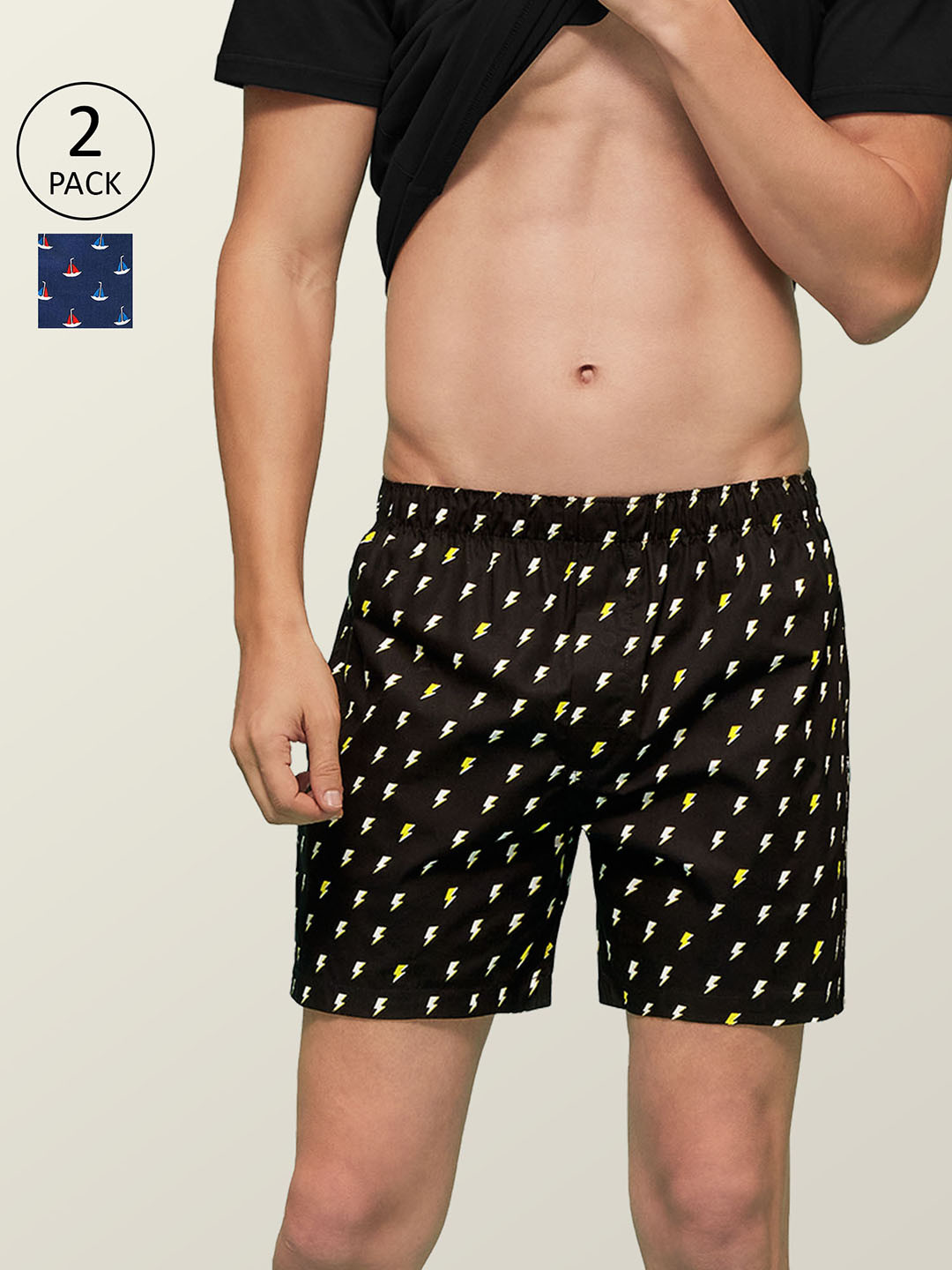 XYXX Men Printed Pack of 2 Remix Pure Cotton Boxer XYBOX2PCKN95, Blue 
XYXX Men Printed Pack of 2 Remix Pure Cotton Boxer XYBOX2PCKN95, Blue