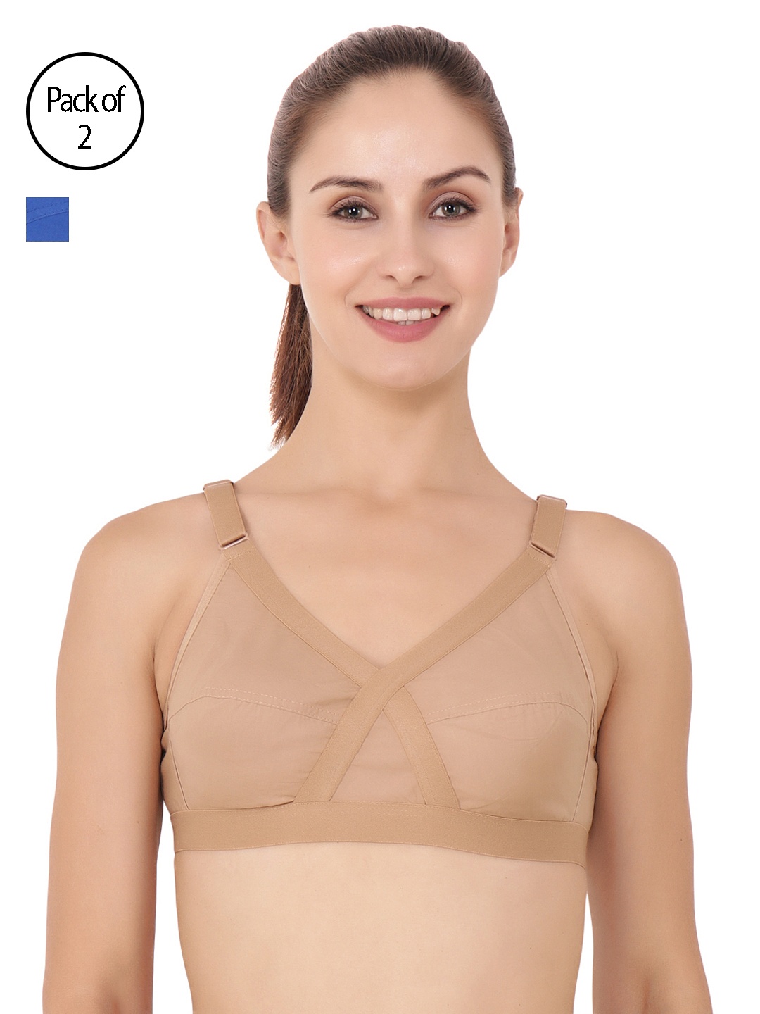 Floret Pack of 2 Solid Non-Wired Non Padded Everyday Bra CrossFit_Nude-Blue_40B, Pink
Floret Pack of 2 Solid Non-Wired Non Padded Everyday Bra CrossFit_Nude-Blue_40B, Pink