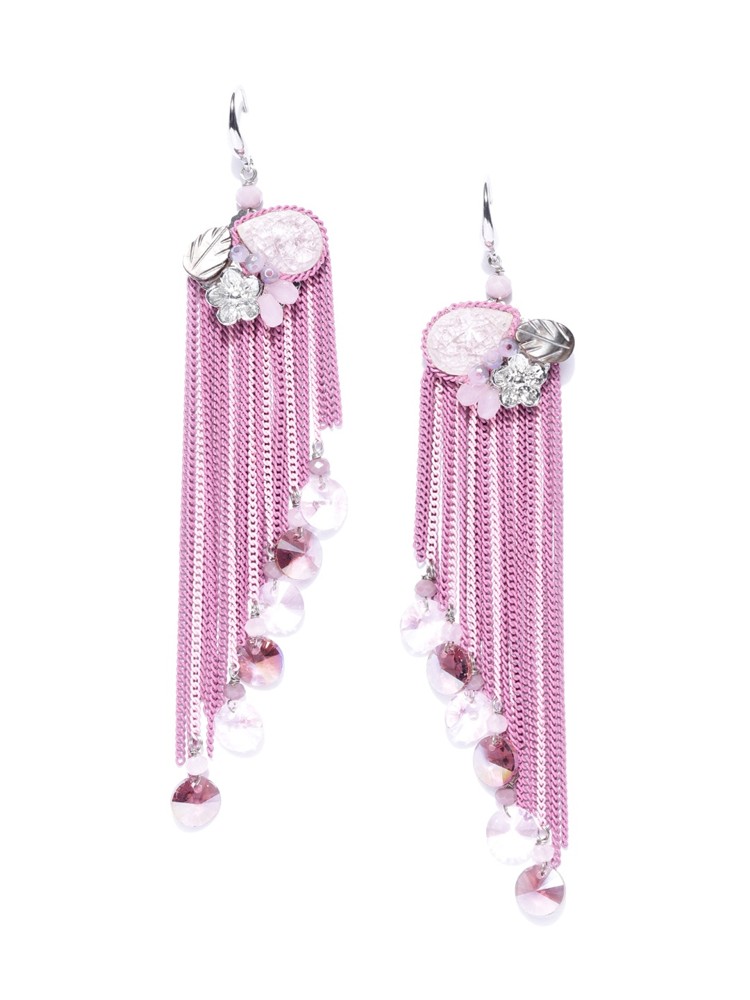 Jewels Galaxy Pink Silver-Plated Handcrafted Stone-Studded Chandelier Drop Earrings
Jewels Galaxy Pink Silver-Plated Handcrafted Stone-Studded Chandelier Drop Earrings