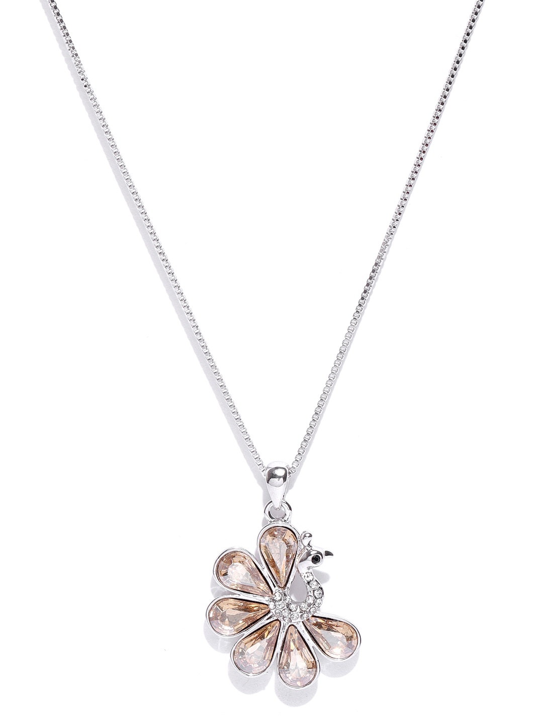 Jewels Galaxy Rhodium-Plated Handcrafted Pendant with Crystals From Swarovski & Chain, Silver
Jewels Galaxy Rhodium-Plated Handcrafted Pendant with Crystals From Swarovski & Chain, Silver