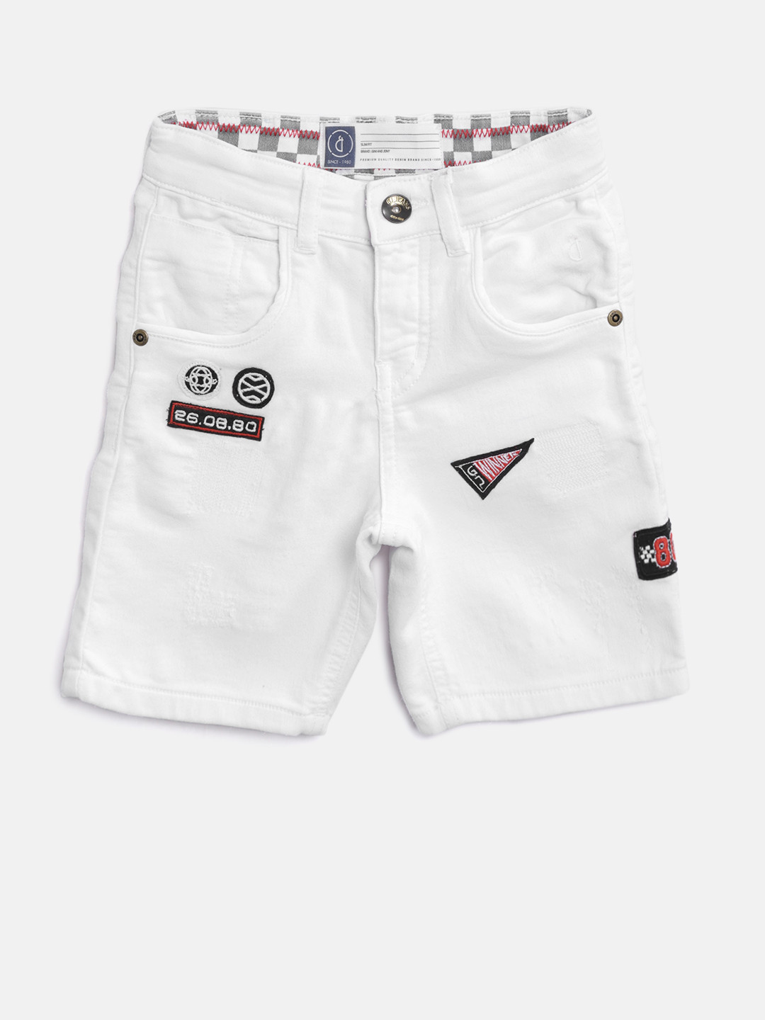 Gini and Jony Boys White Solid Regular Fit Denim Shorts
Gini and Jony Boys White Solid Regular Fit Denim Shorts