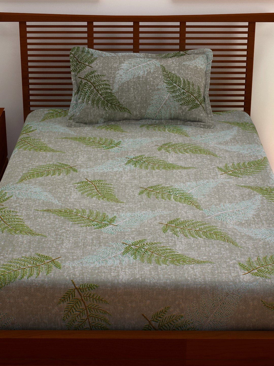 Story@home Grey & Green Floral Flat 208 TC Cotton 1 Single Bedsheet with 1 Pillow Cover
Story@home Grey & Green Floral Flat 208 TC Cotton 1 Single Bedsheet with 1 Pillow Cover