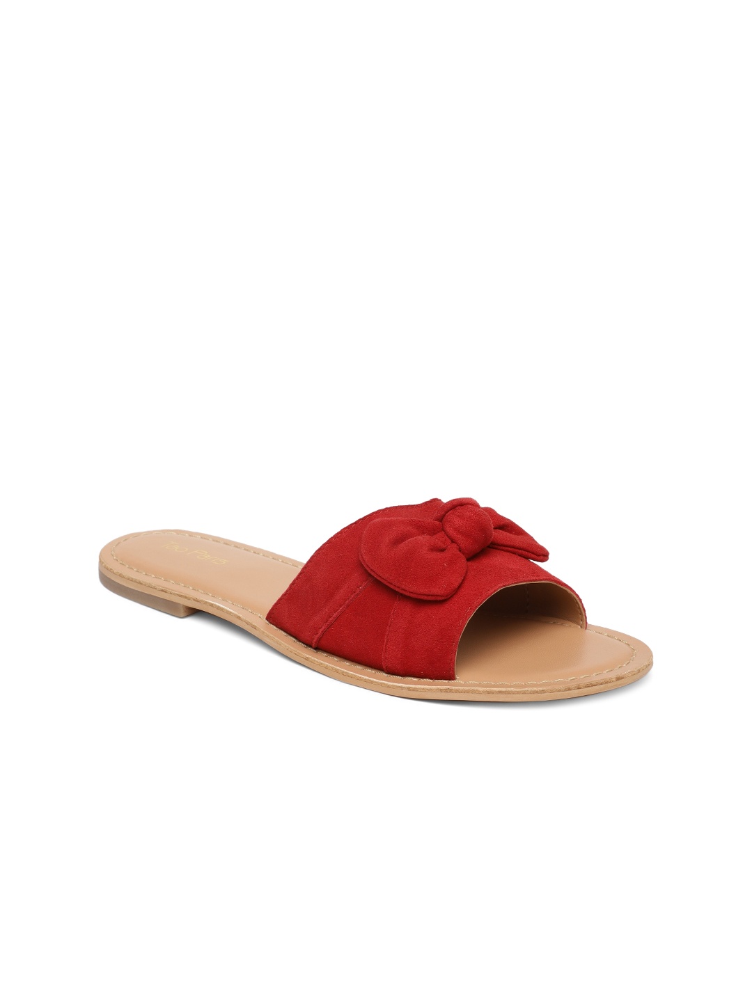 Tao Paris Women Red Solid Open Toe Flats