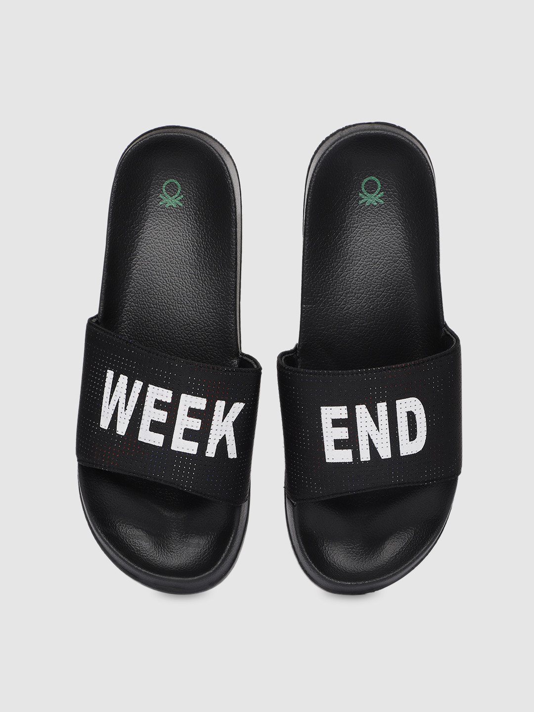 United Colors of Benetton Men Black Printed Sliders
United Colors of Benetton Men Black Printed Sliders