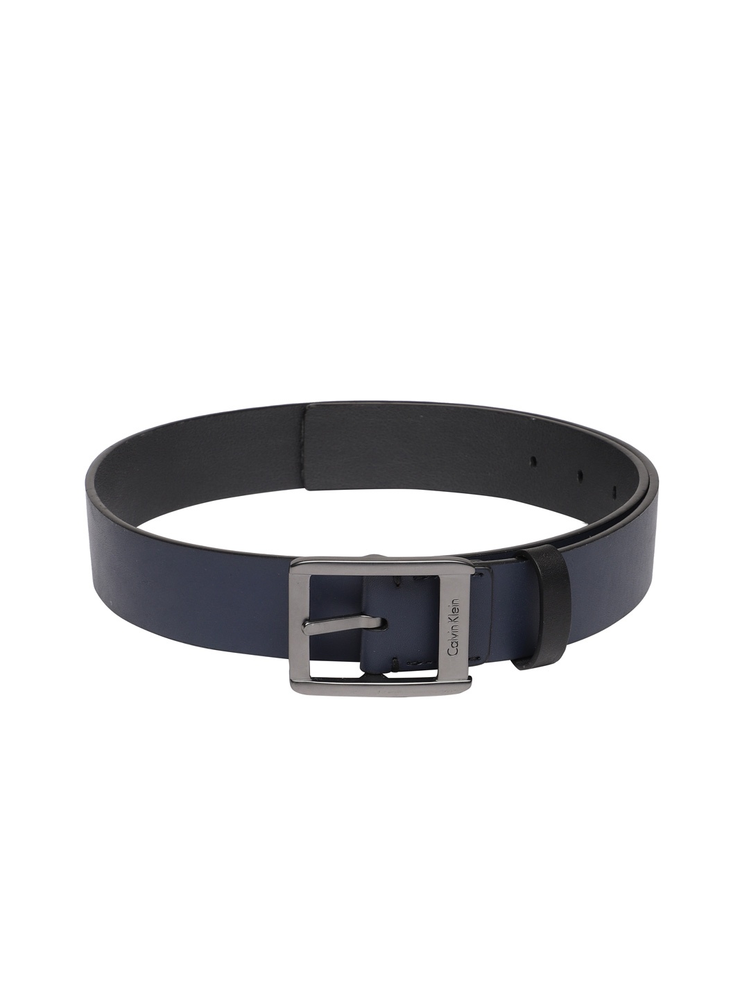 Calvin Klein Men Blue Solid Leather Belt