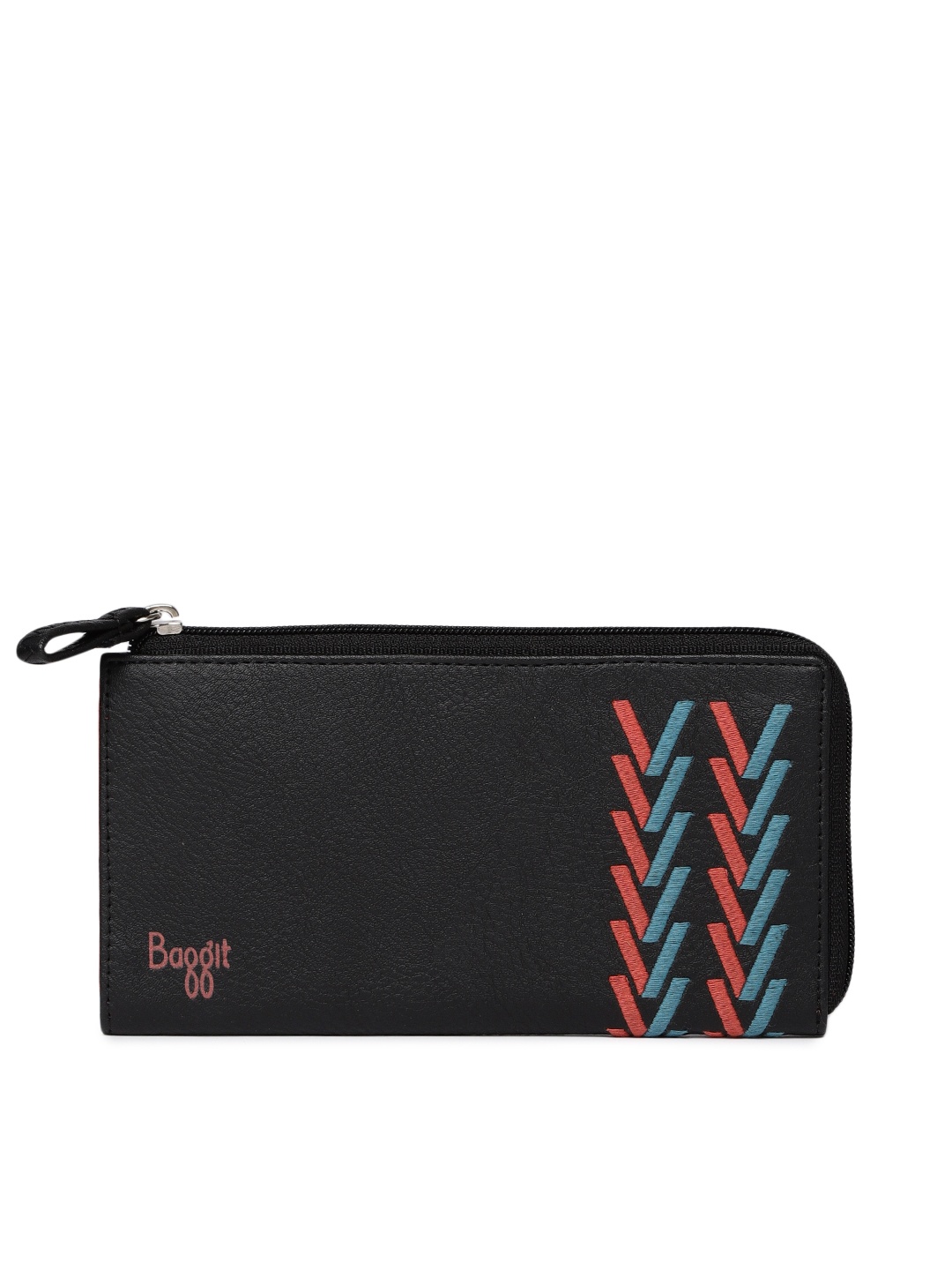 Baggit Women Black Solid Zip Around Wallet