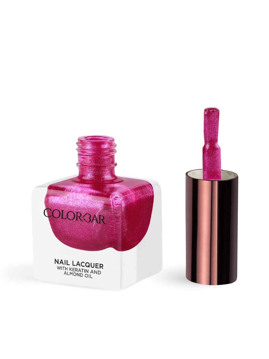Colorbar Glitter Nail Lacquer - Sparkle Pink 254 12ml, Magenta