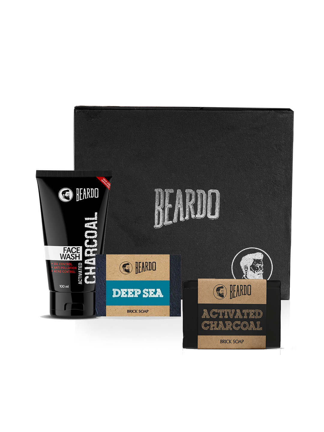 BEARDO Men Set of 3 Grooming Kit, Black
BEARDO Men Set of 3 Grooming Kit, Black