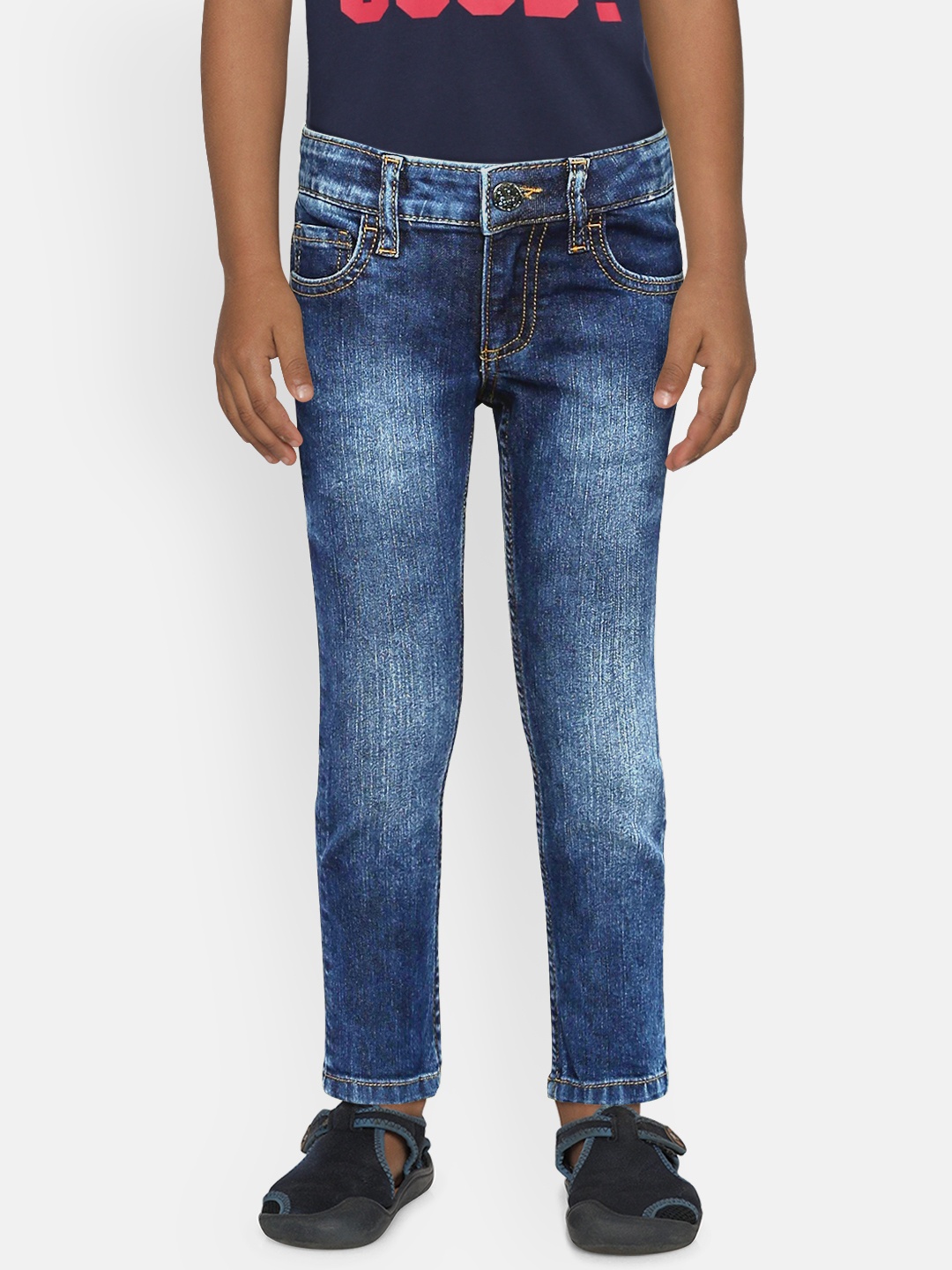 United Colors of Benetton Boys Navy Blue Slim Fit Mid-Rise Clean Look Stretchable Jeans
United Colors of Benetton Boys Navy Blue Slim Fit Mid-Rise Clean Look Stretchable Jeans