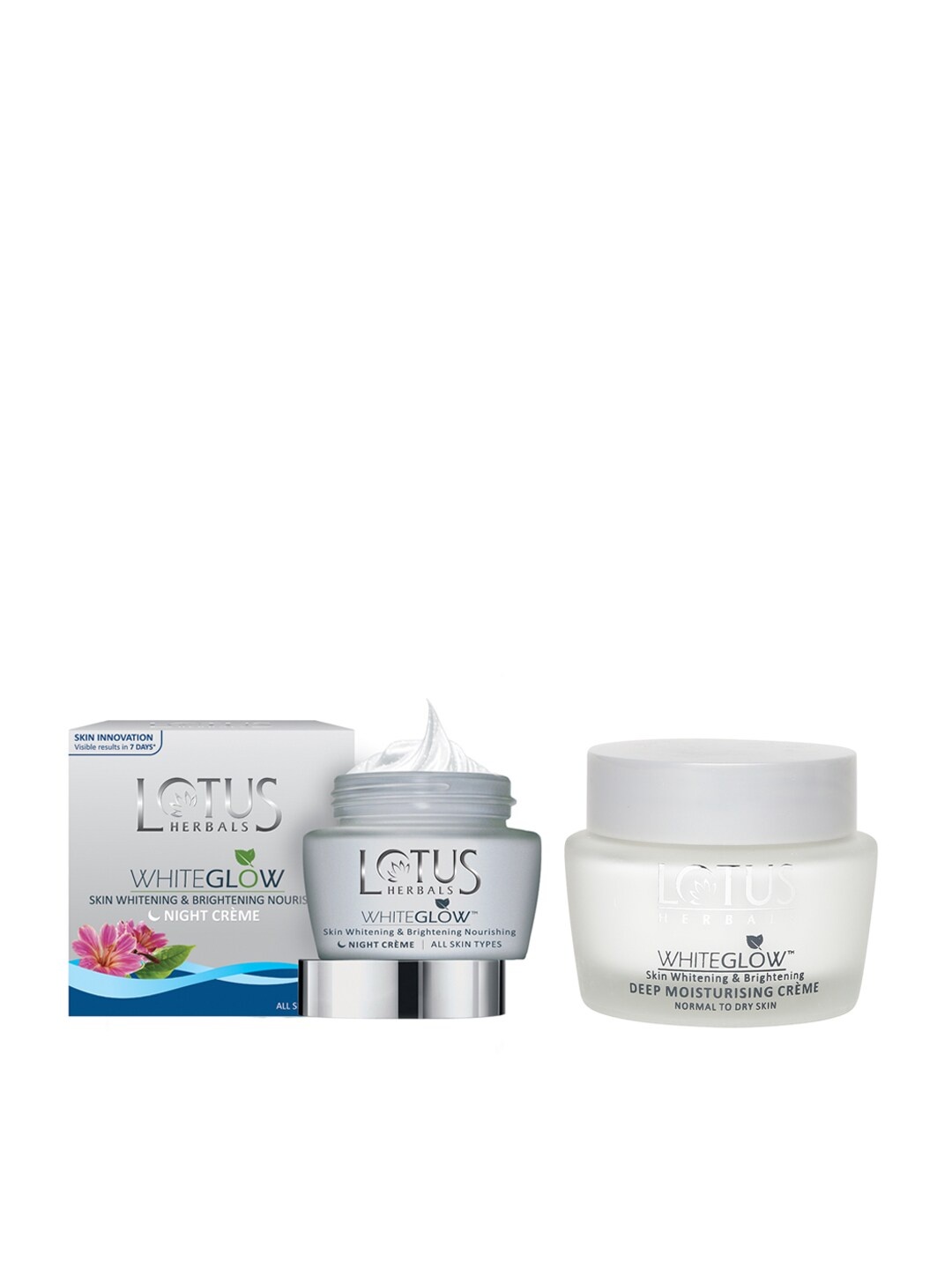 Lotus Herbals Sustainable Set Of Whiteglow Night Cream Deep Moisturising Creme, White
Lotus Herbals Sustainable Set Of Whiteglow Night Cream Deep Moisturising Creme, White