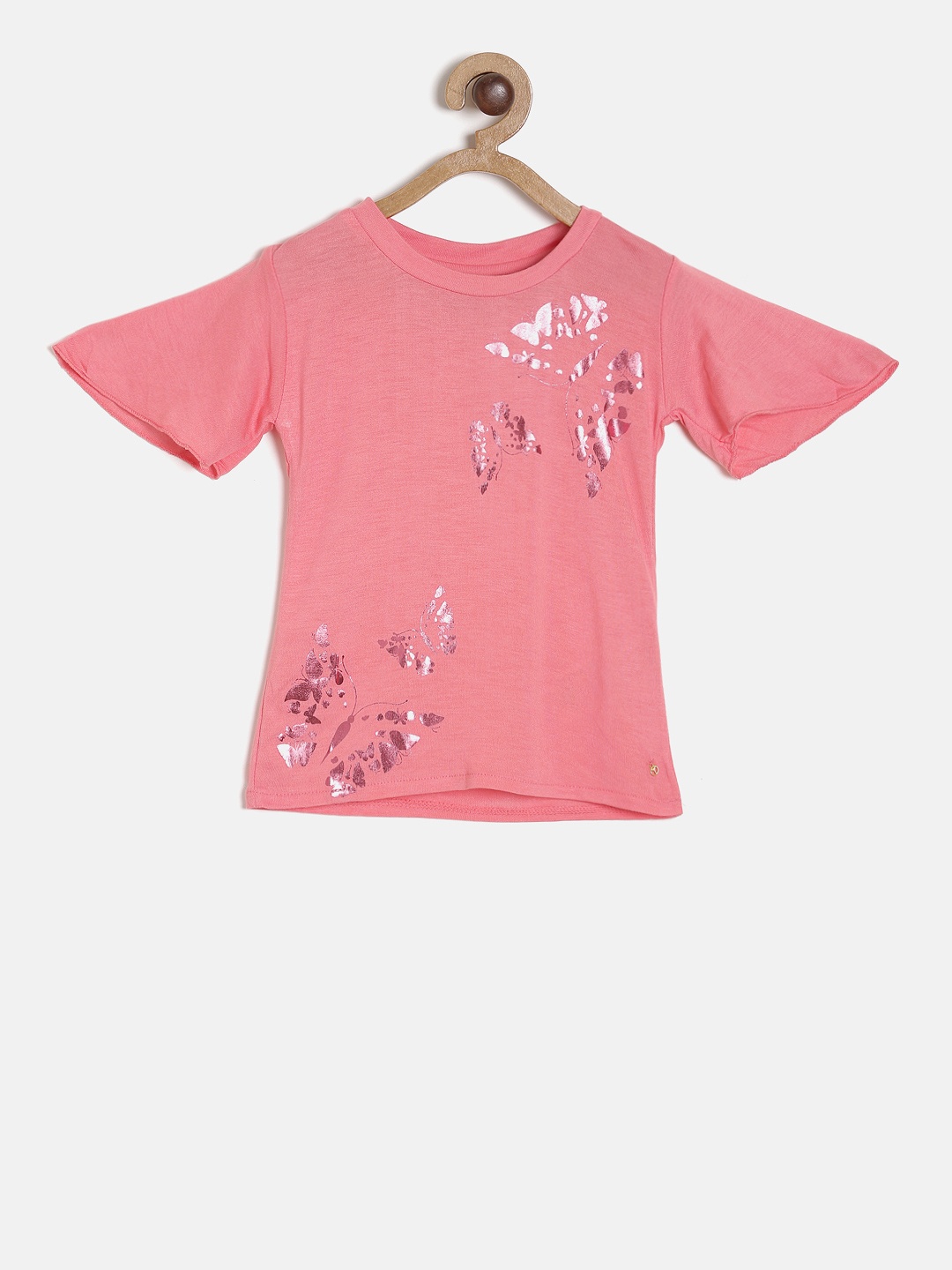 Palm Tree Girls Pink Printed Top