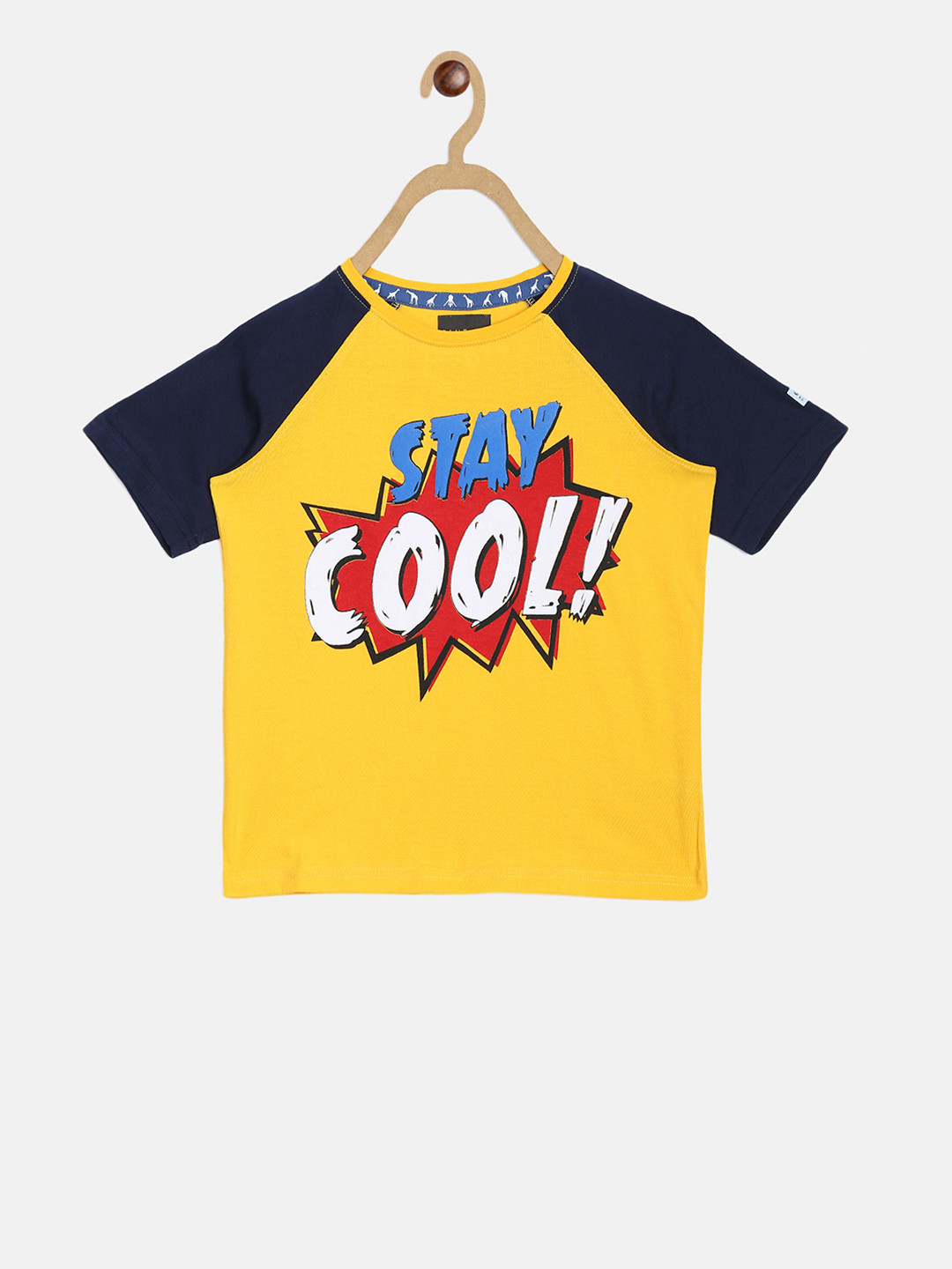 Blue Giraffe Boys Mustard Yellow Printed Round Neck T-shirt
Blue Giraffe Boys Mustard Yellow Printed Round Neck T-shirt