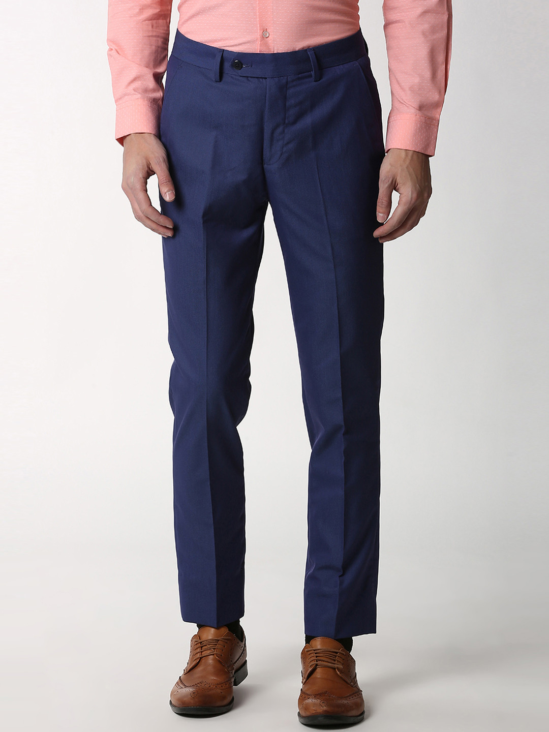 Peter England Men Blue Slim Fit Self Design Formal Trousers
Peter England Men Blue Slim Fit Self Design Formal Trousers