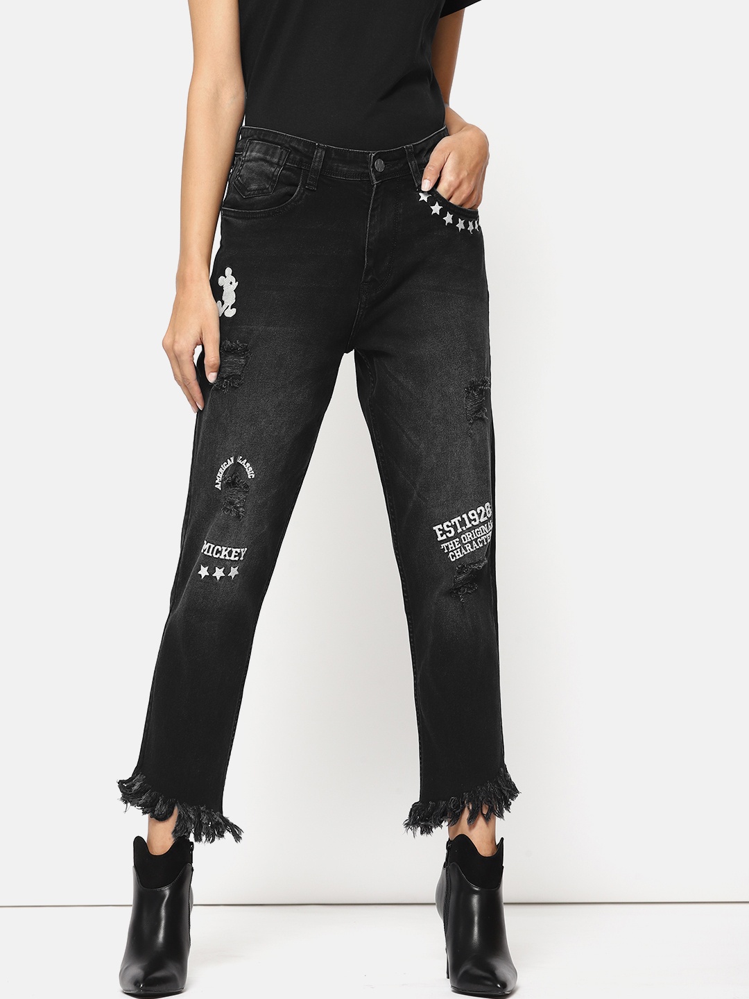 Kook N Keech Disney Women Black Slim Fit Mid-Rise Mildly Distressed Stretchable Jeans
Kook N Keech Disney Women Black Slim Fit Mid-Rise Mildly Distressed Stretchable Jeans