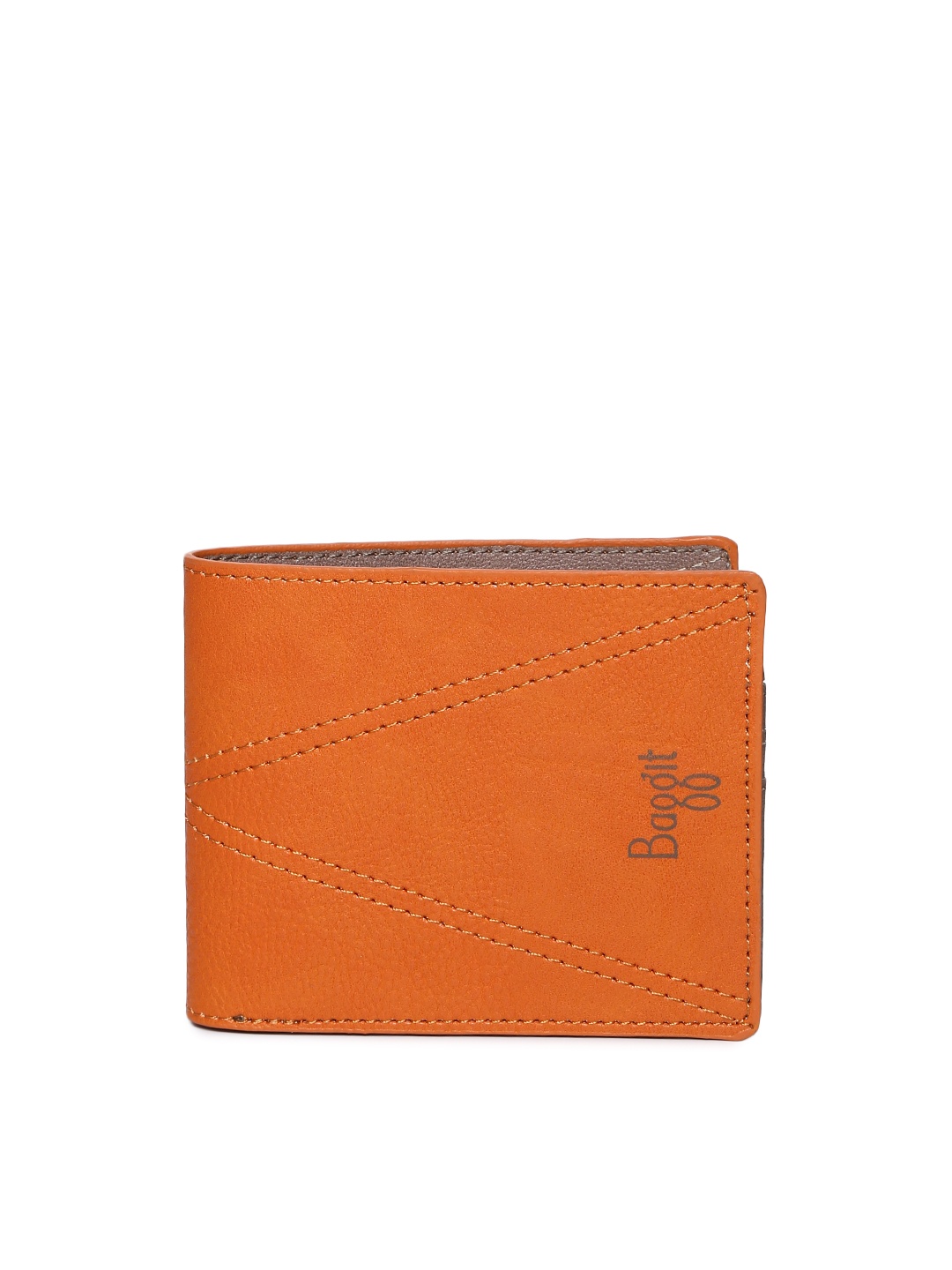 Baggit Men Orange Solid Two Fold Wallet