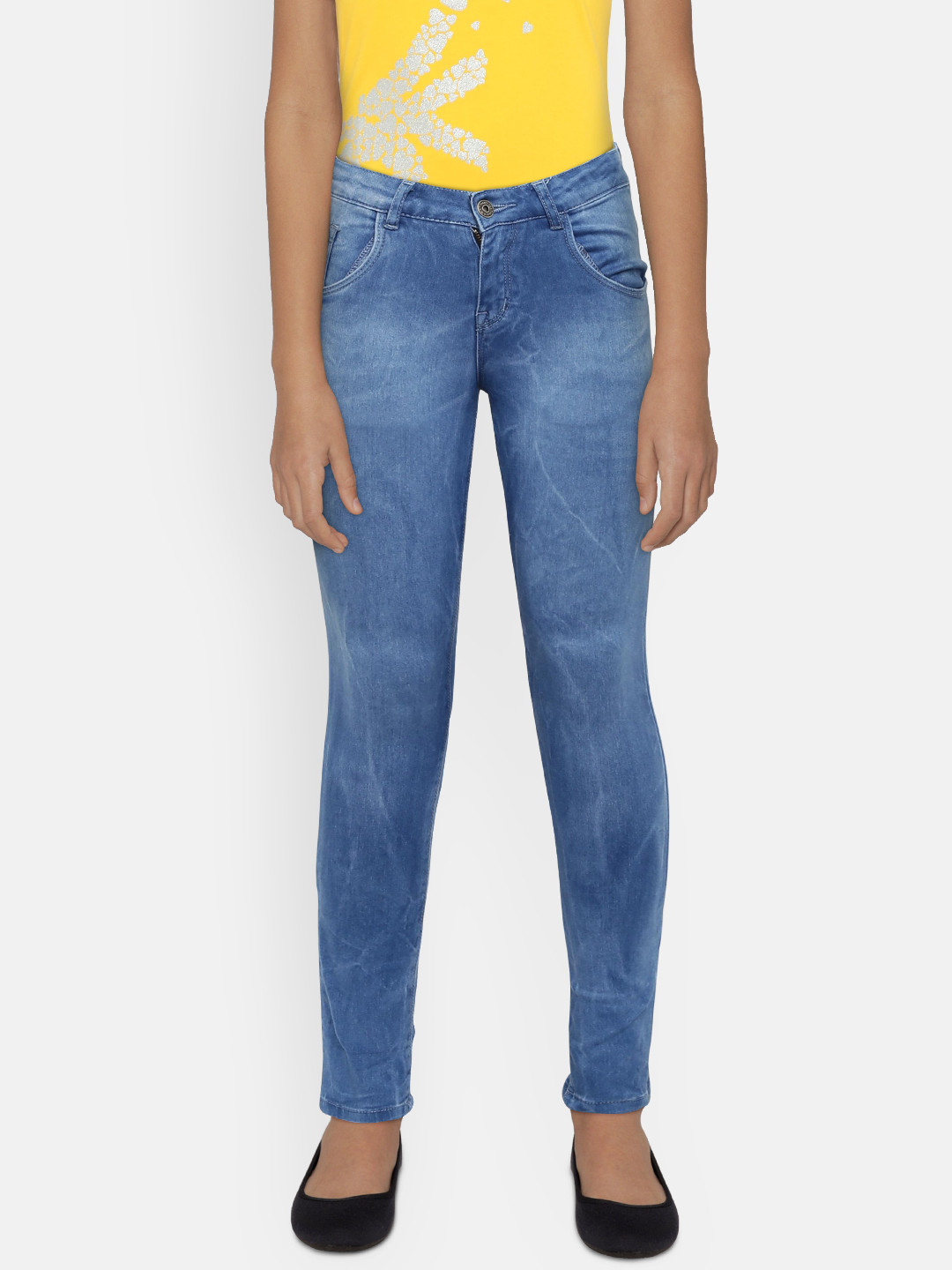Palm Tree Girls Blue Slim Fit Mid-Rise Clean Look Stretchable Jeans 
Palm Tree Girls Blue Slim Fit Mid-Rise Clean Look Stretchable Jeans