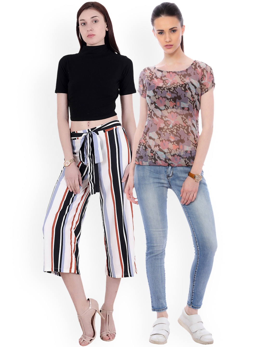 SCORPIUS Women Pack of 2 Tops, Multi