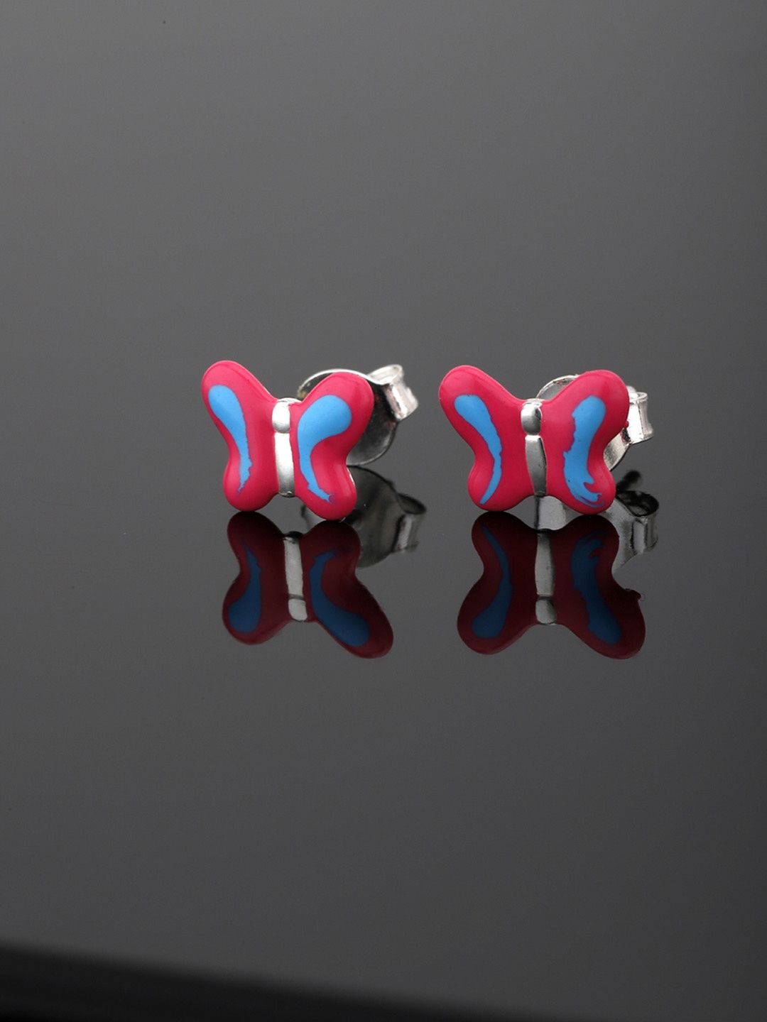 Carlton London Girls Pink 925 Sterling Silver Enamelled Quirky Studs with Silver Plating
Carlton London Girls Pink 925 Sterling Silver Enamelled Quirky Studs with Silver Plating