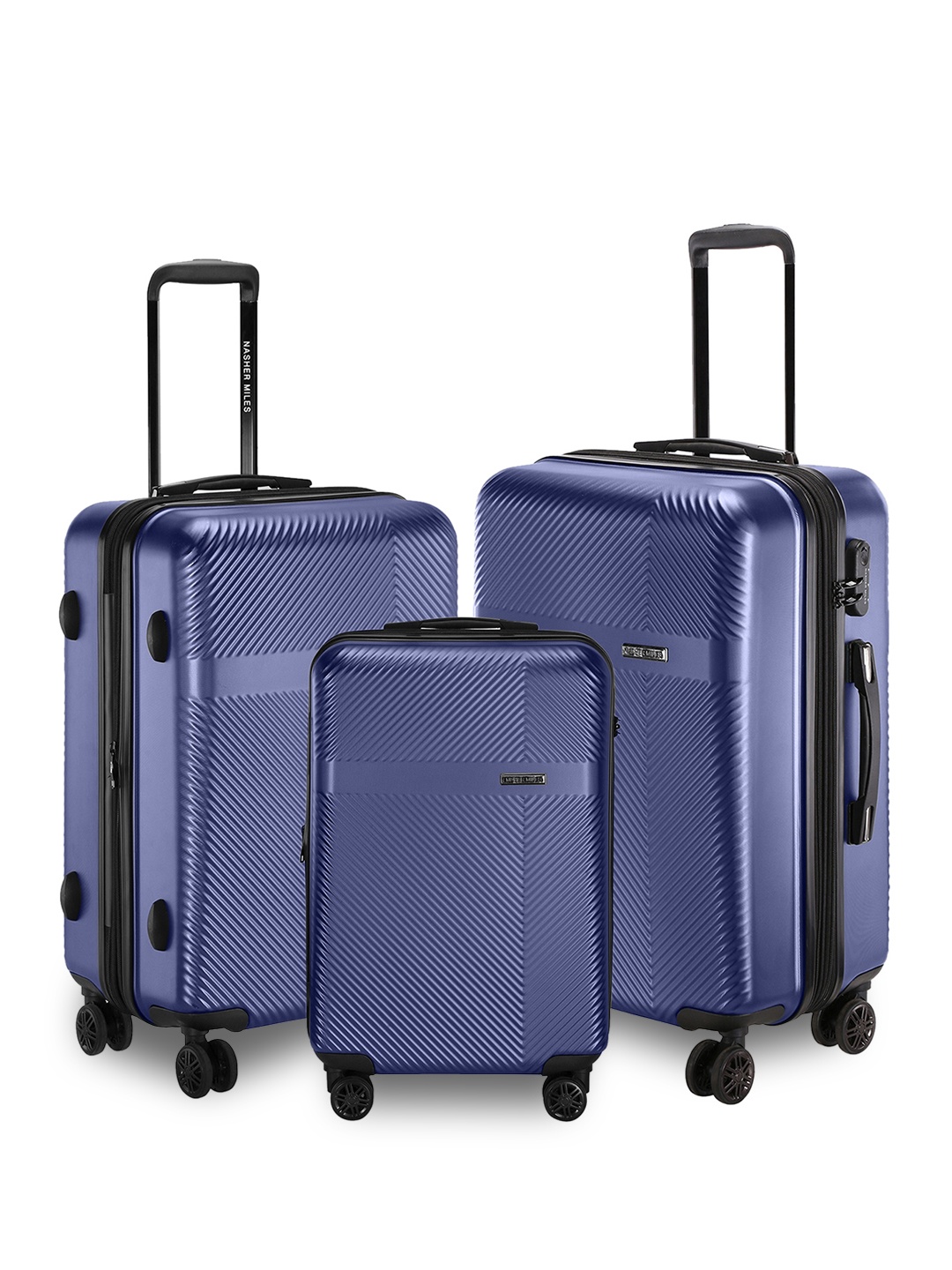 Nasher Miles Set of 3 Fifth Avenue Hard-Sided Trolley Bags- 55cm ,65cm & 75cm, Blue
Nasher Miles Set of 3 Fifth Avenue Hard-Sided Trolley Bags- 55cm ,65cm & 75cm, Blue