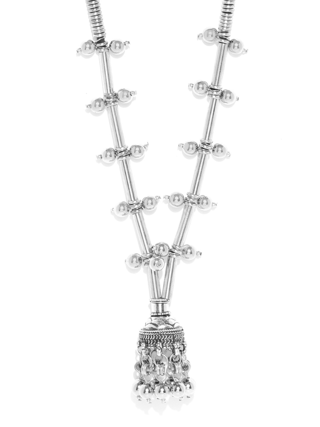 Infuzze Oxidised Silver-Toned Brass-Plated Necklace
Infuzze Oxidised Silver-Toned Brass-Plated Necklace