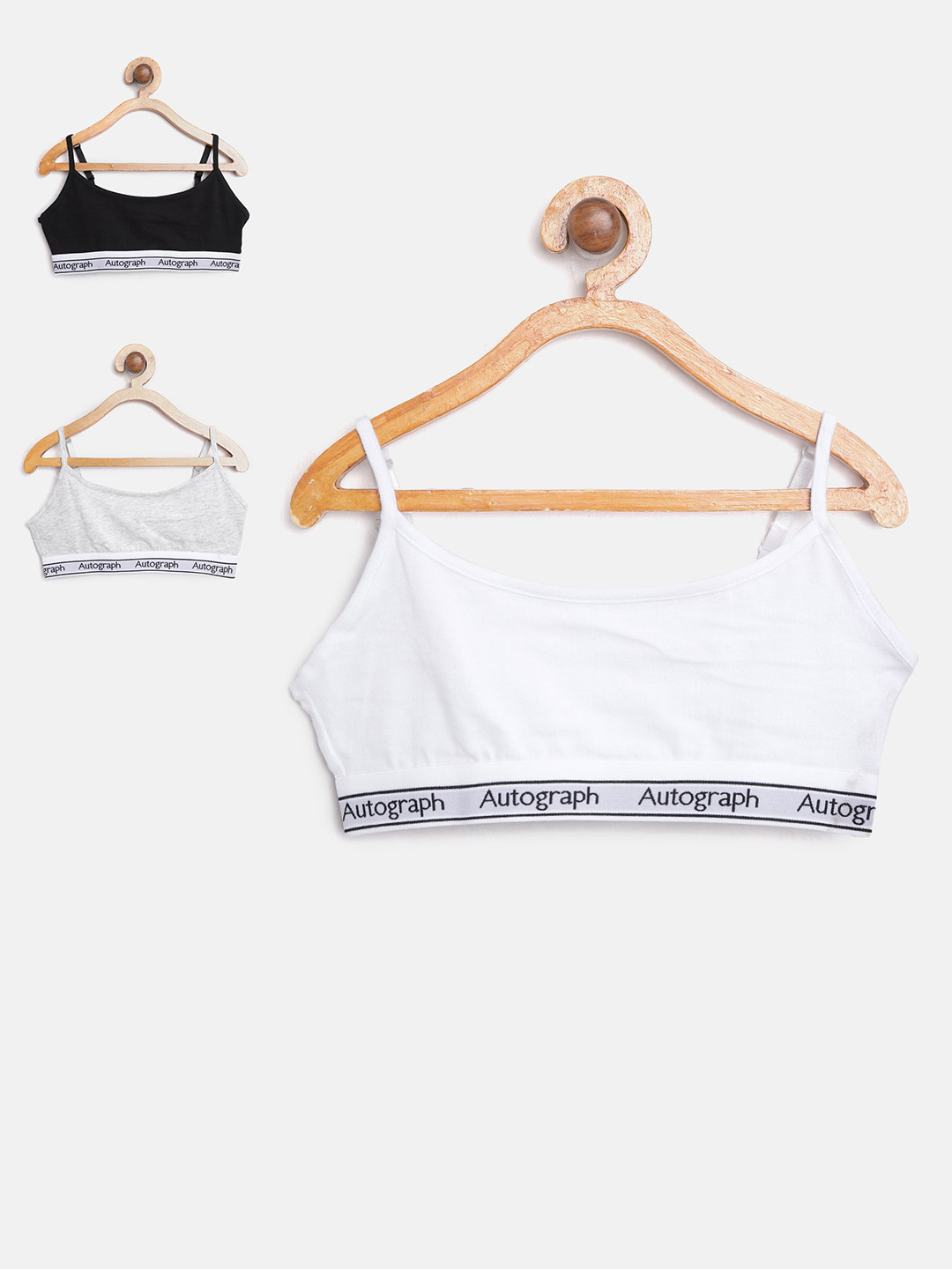 Marks & Spencer Girls Pack of 3 Solid Non-Wired Non Padded Bralette Bra, Black 
Marks & Spencer Girls Pack of 3 Solid Non-Wired Non Padded Bralette Bra, Black