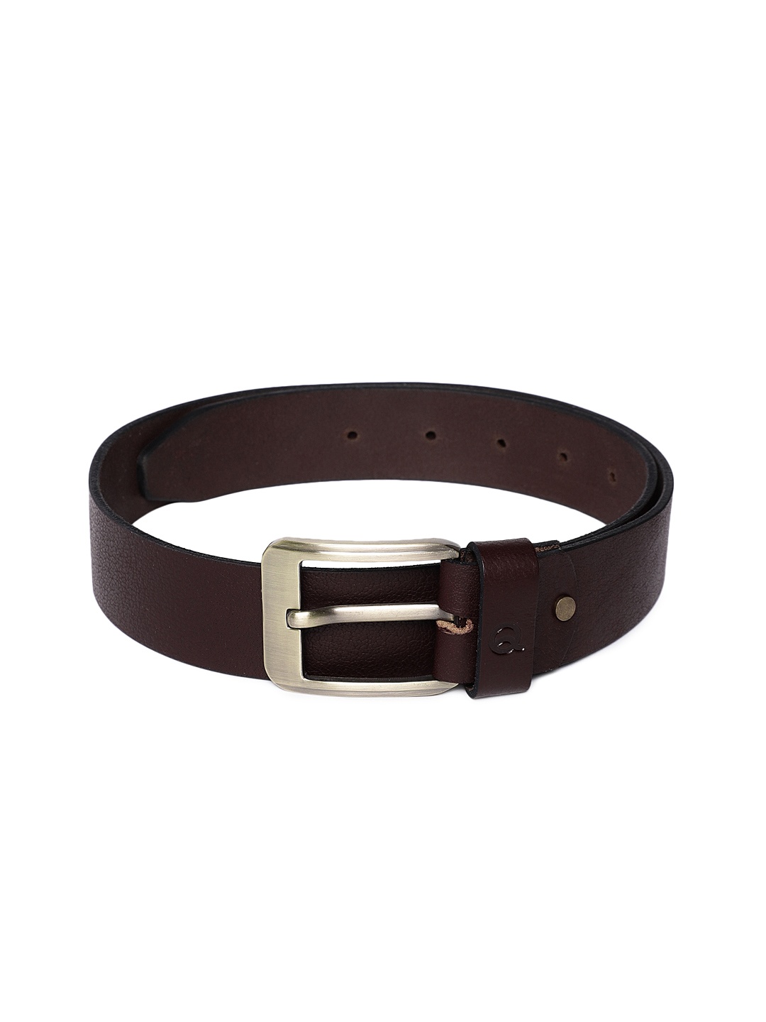 EVOQ Men Brown Solid Leather Belt