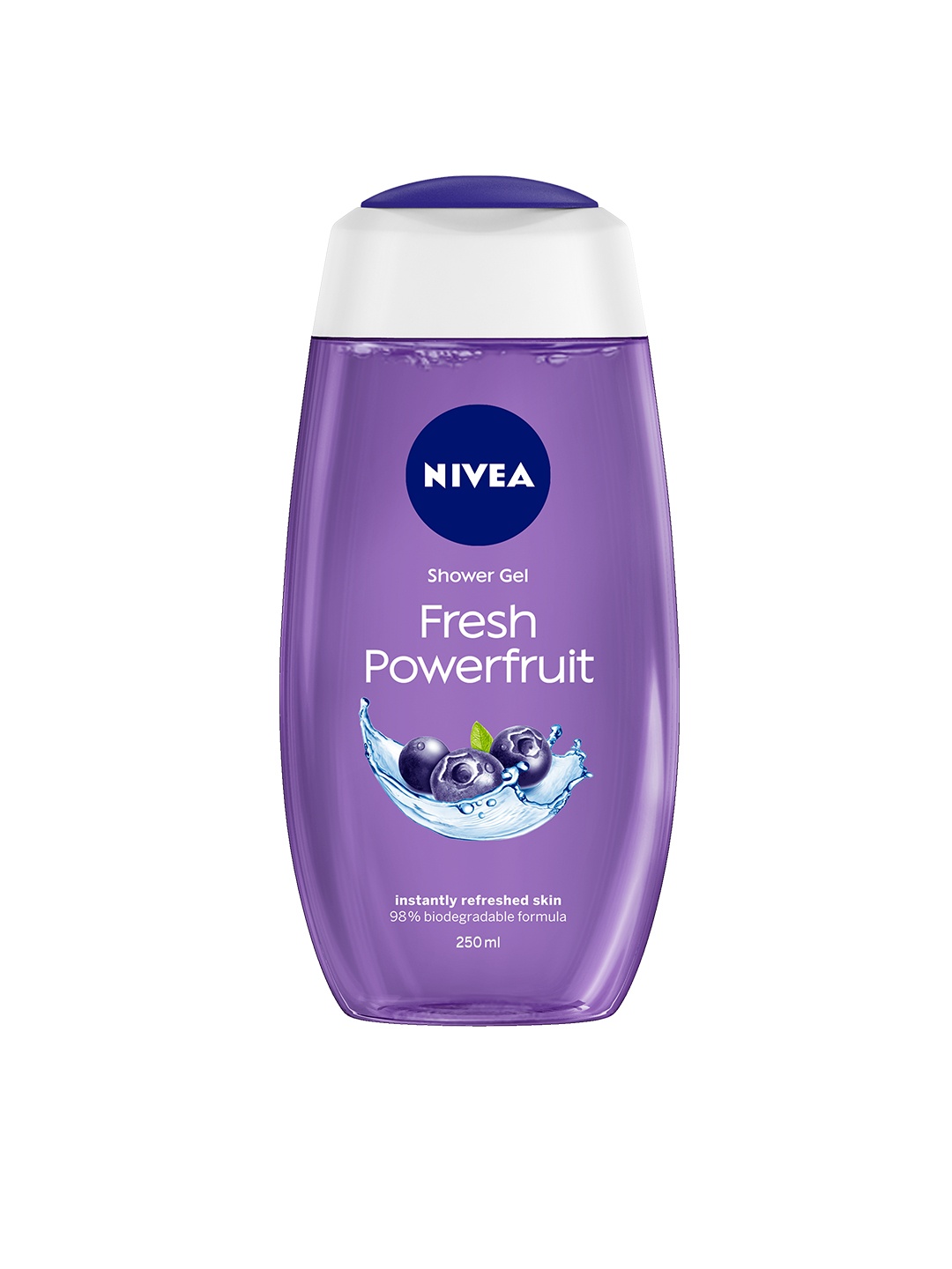 Nivea Care Shower Fresh Powerfruit Shower Gel with Antioxidants & Blueberry Scent 250 ml, Purple
Nivea Care Shower Fresh Powerfruit Shower Gel with Antioxidants & Blueberry Scent 250 ml, Purple